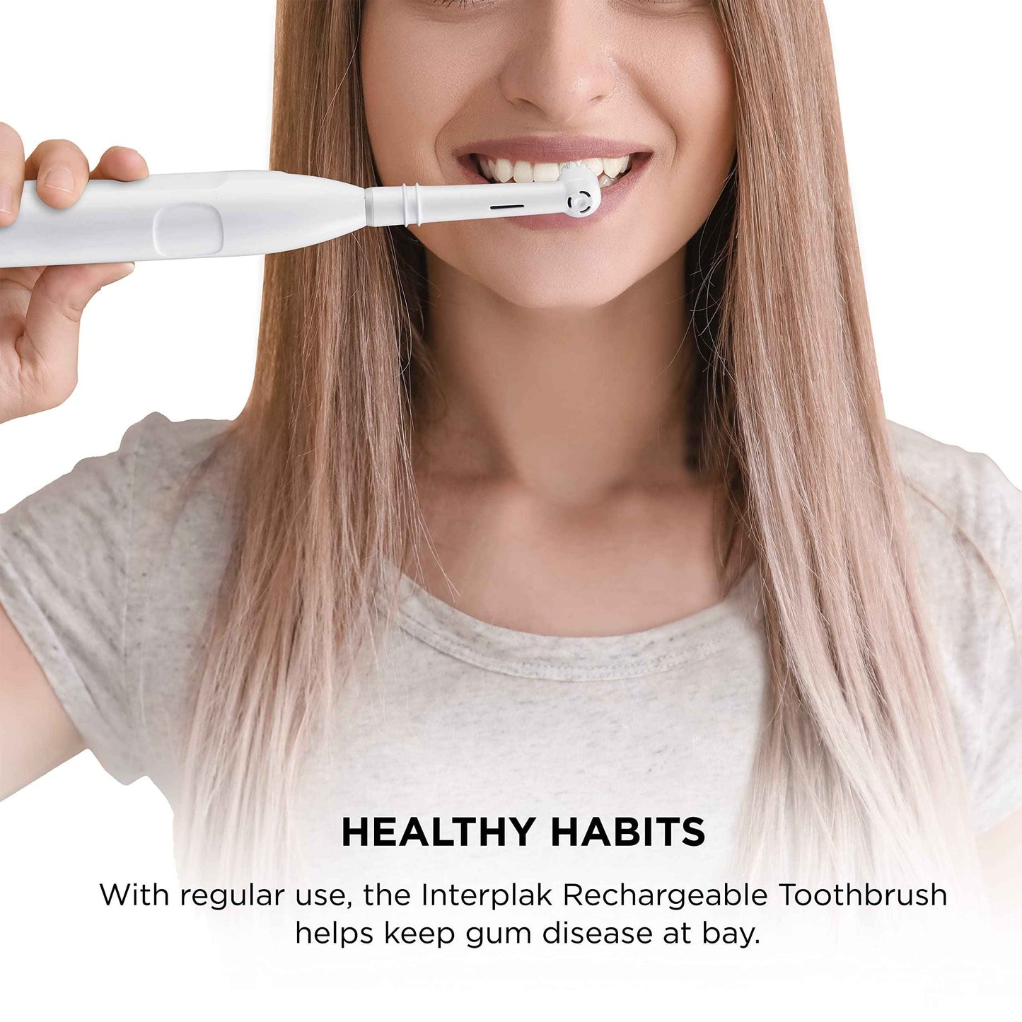 Interplak by Conair Opti-Clean Cordless Rechargeable Toothbrush Power Plaque Remover, Color May Vary