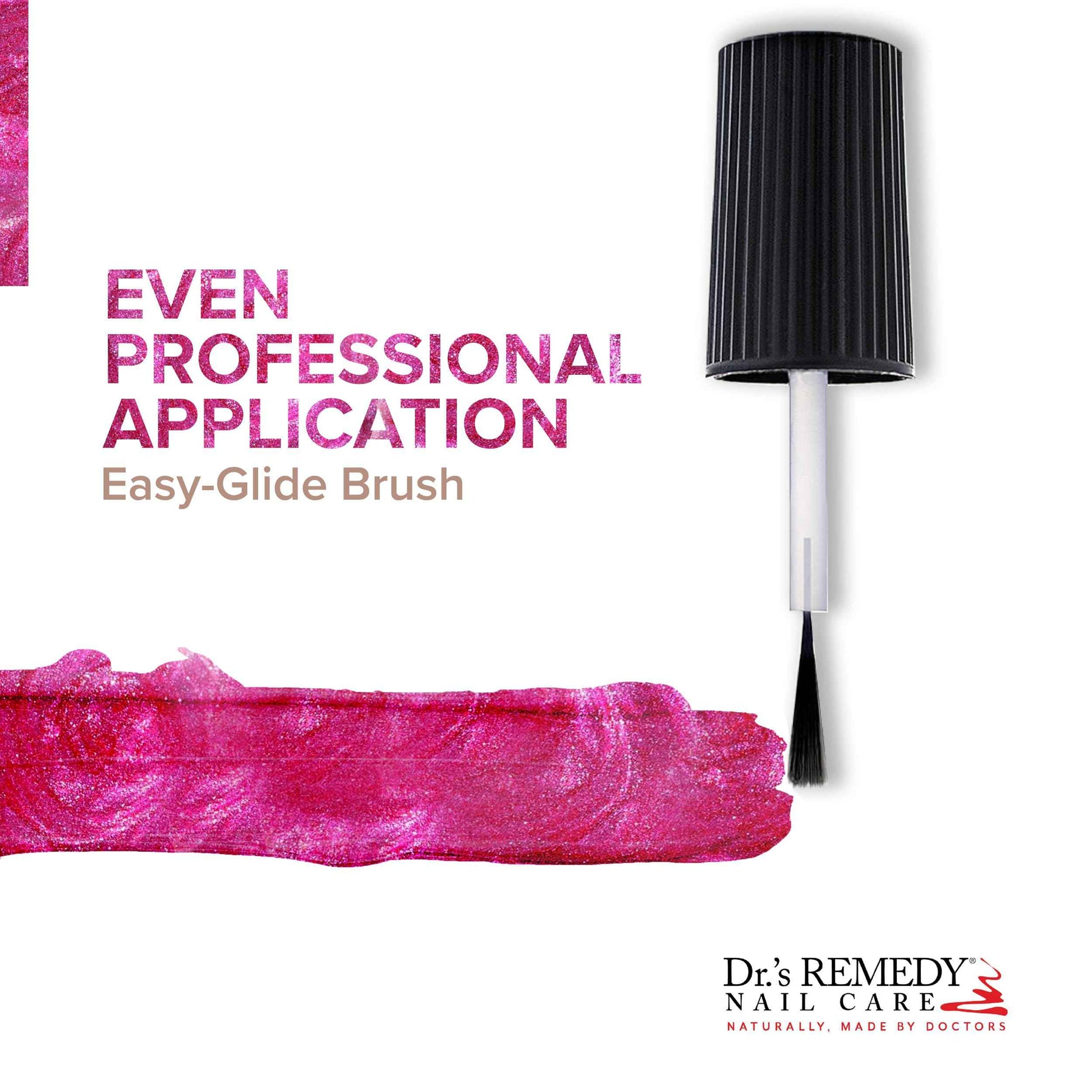 Dr’s Remedy 3 Pack Nail Polish Kit, Don't Dull Your Shine, Non Toxic and Organic All Natural Enriched Nail Strengthener - TOTAL Two-in-One/REFLECTIVE Rose/POISED Pink Champagne