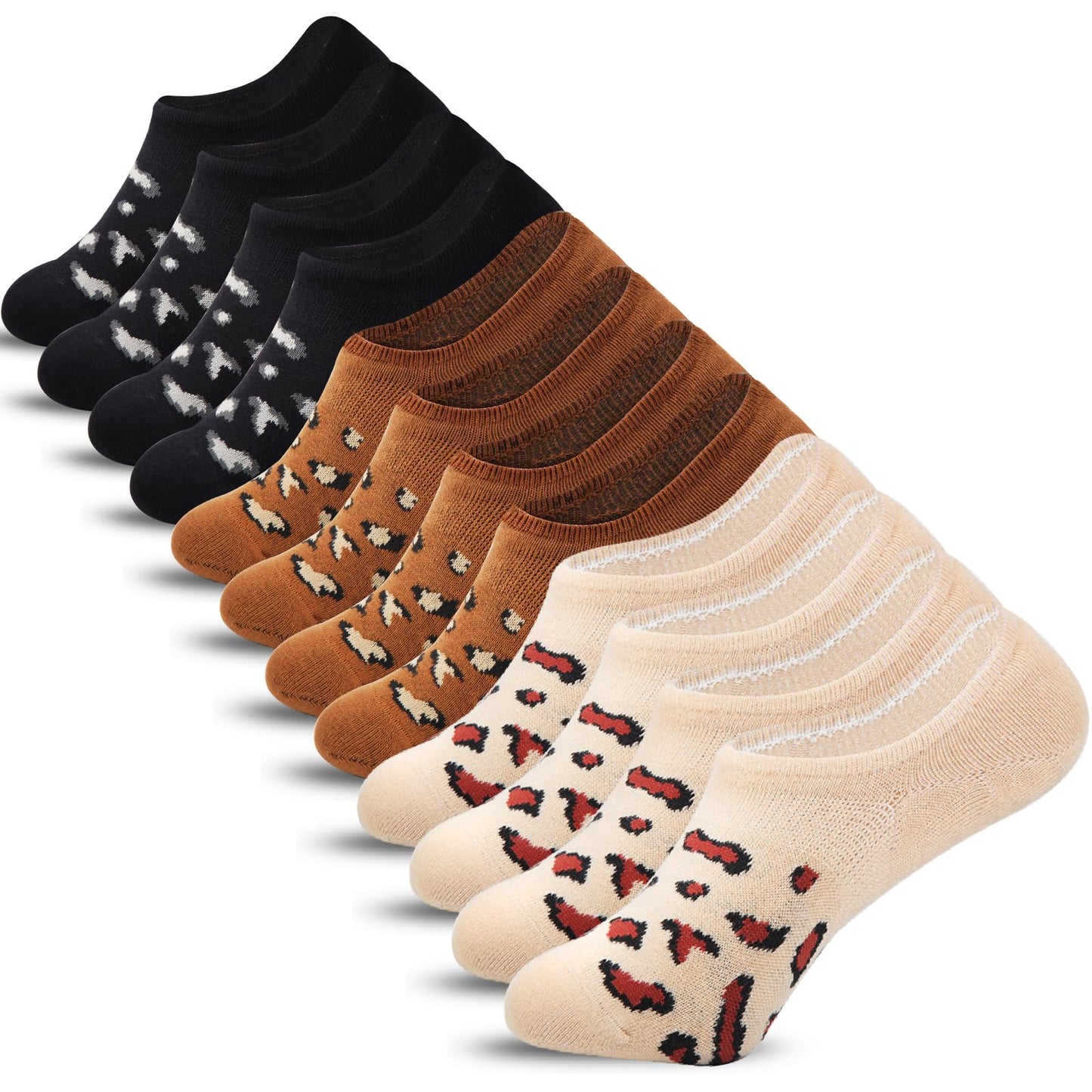 IDEGG No Show Socks Womens and Men Low Cut Ankle Short Anti-slid Athletic Running Novelty Casual Invisible Liner Socks