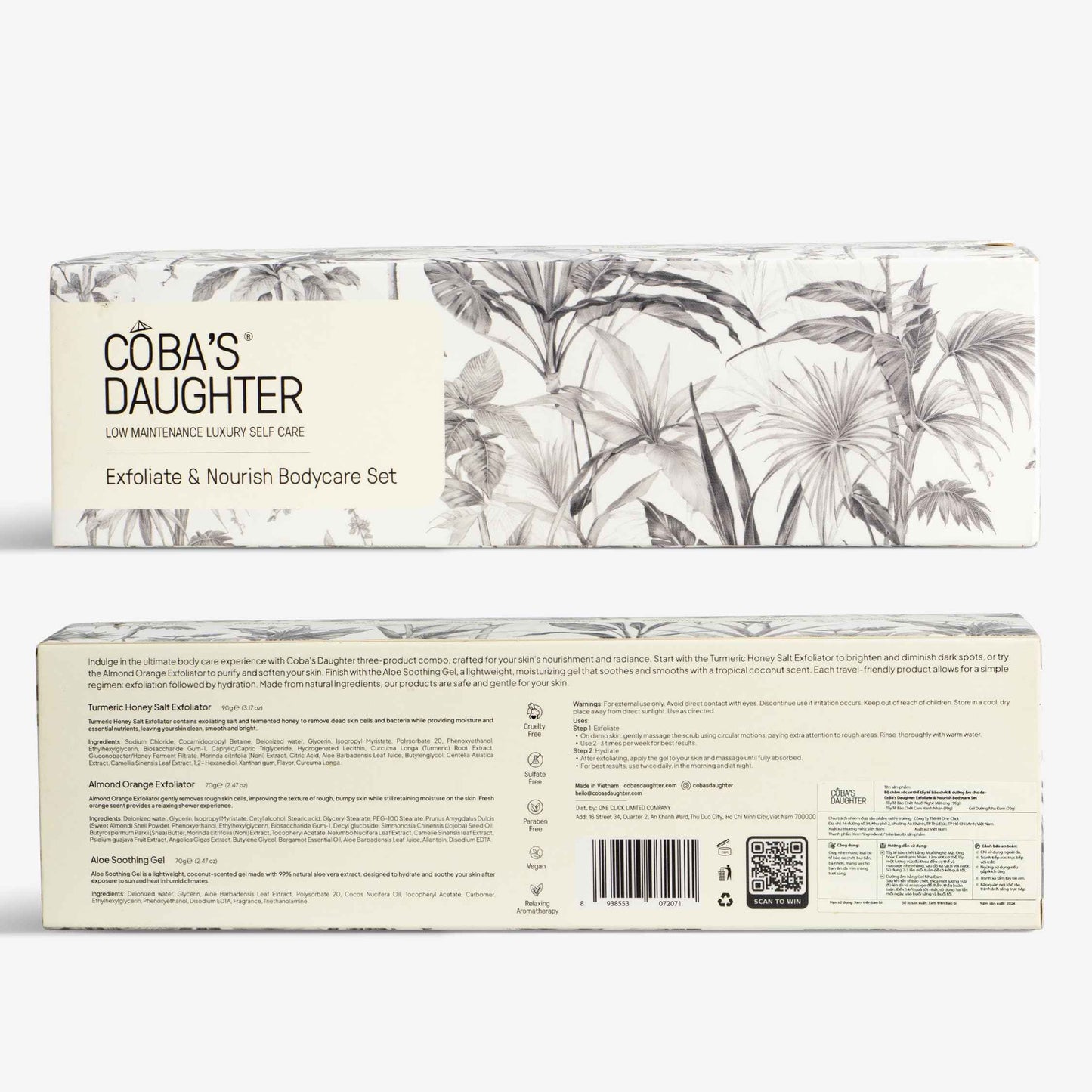 COBA'S DAUGHTER Luxury Spa Gift Set – 3-Piece Mini Body Scrub Trio with Honey Turmeric, Almond Orange & Aloe Vera – Travel Size Self-Care Gift for Holiday, Christmas, Birthday, Wedding Favor