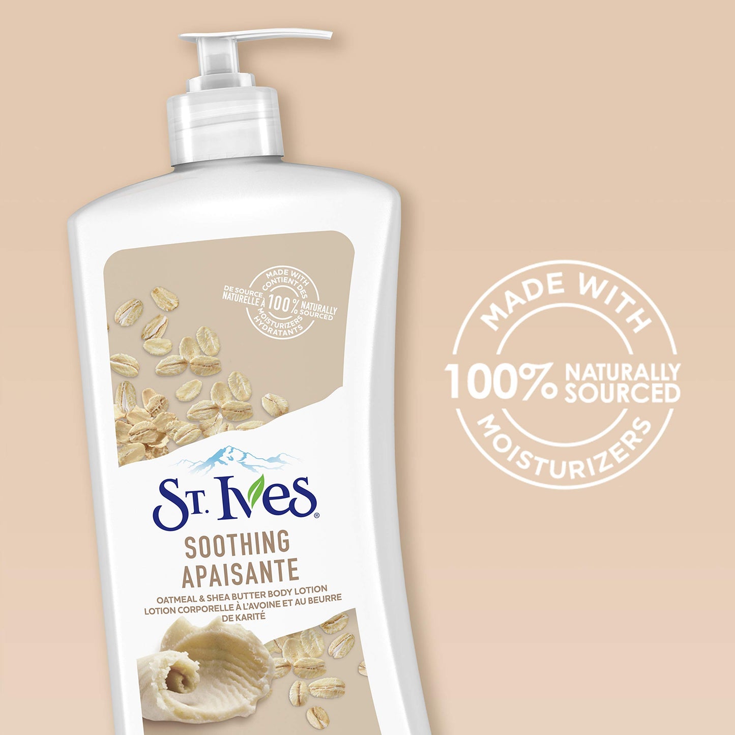 St. Ives Nourish & Soothe, Oatmeal & Shea Butter Body Lotion 21 Fl Oz (Pack of 2)