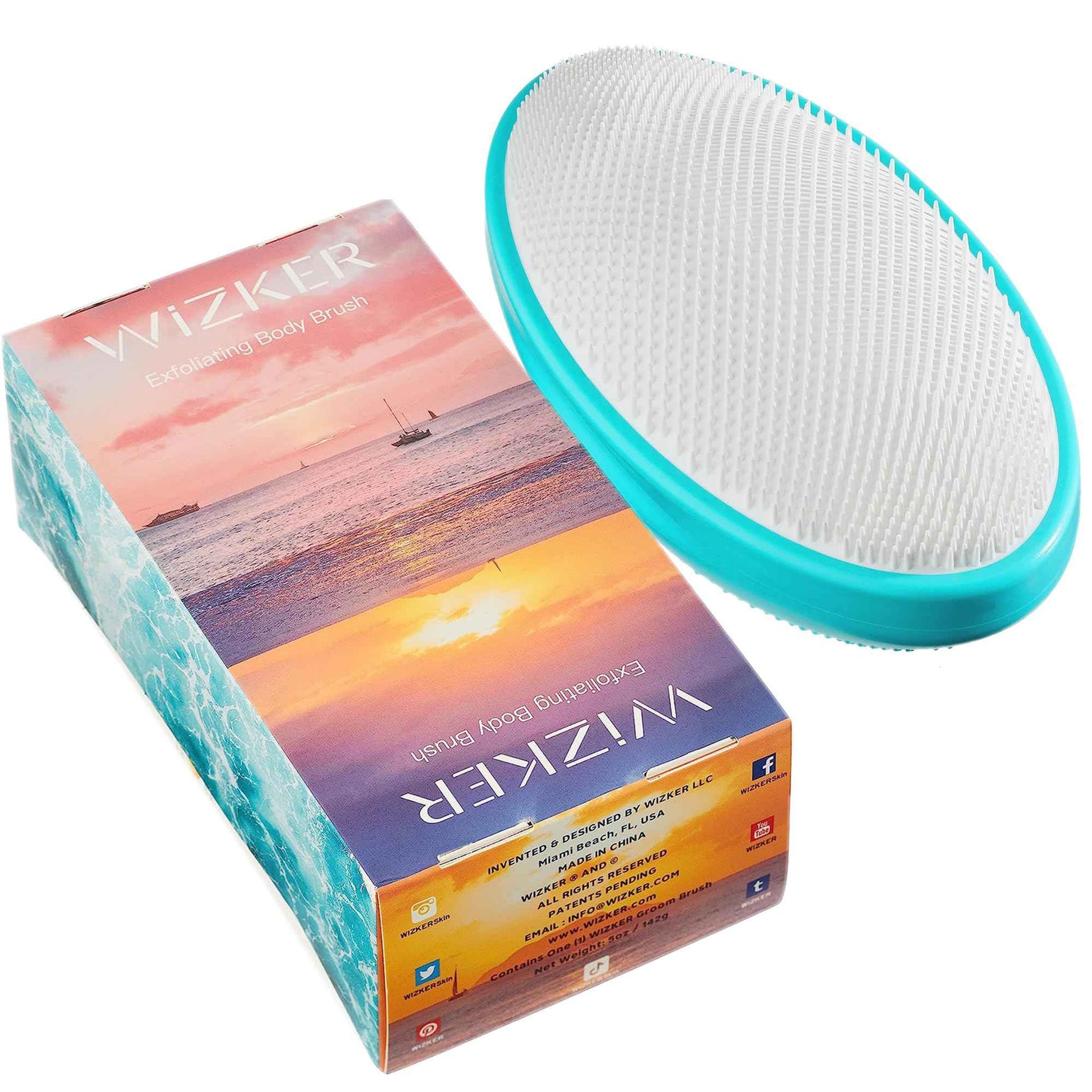 WIZKER Premium Ingrown Hair Exfoliating Brush for Sensitive Skin, Couple’s Edition Removes Razor Bumps, Reduces Shaving Irritation, Waxing, Laser – Waterproof, No Mold