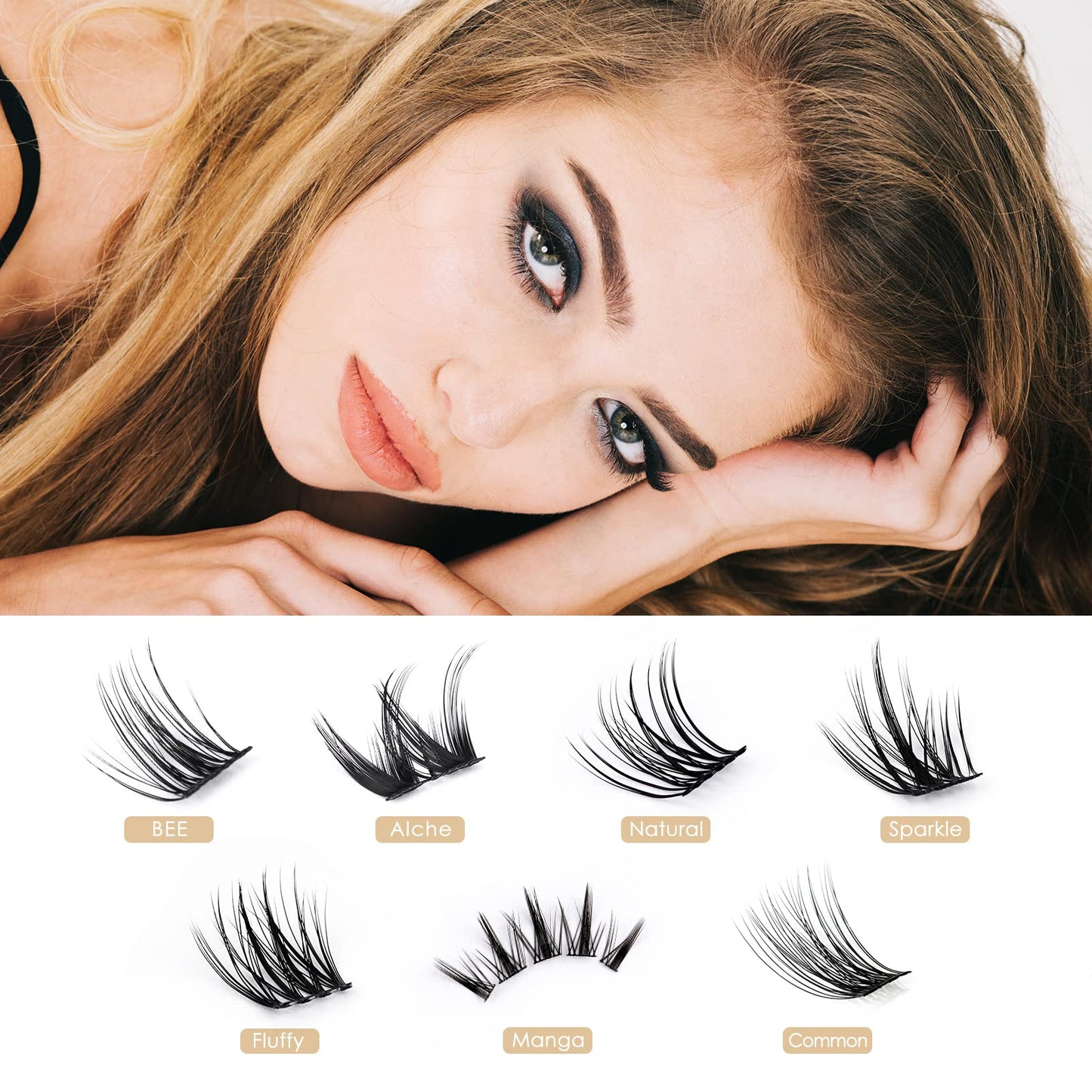 LANKIZ DIY Lash Extensions, 72pcs Lash Cluster, 10mm Individual Eyelash Extensions at Home, Superfine Band Soft Lash Clusters DIY Lashes