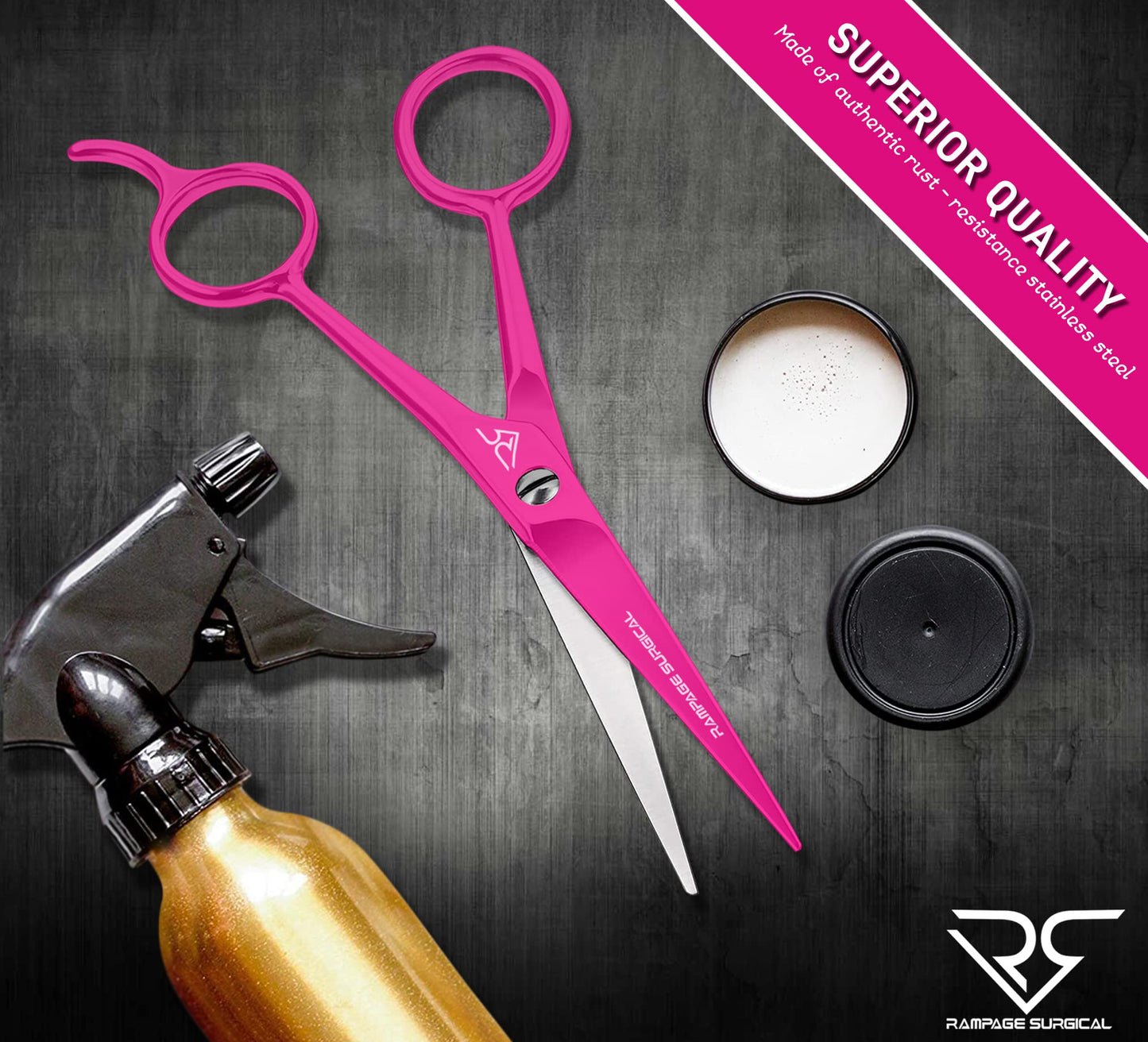 Professional Hairdresser Scissors 6.5" Inch Pink Hair Cutting Shears Japanese Stainless Steel Salon Barber Scissors (Barber Scissors, Japanese, B-4)