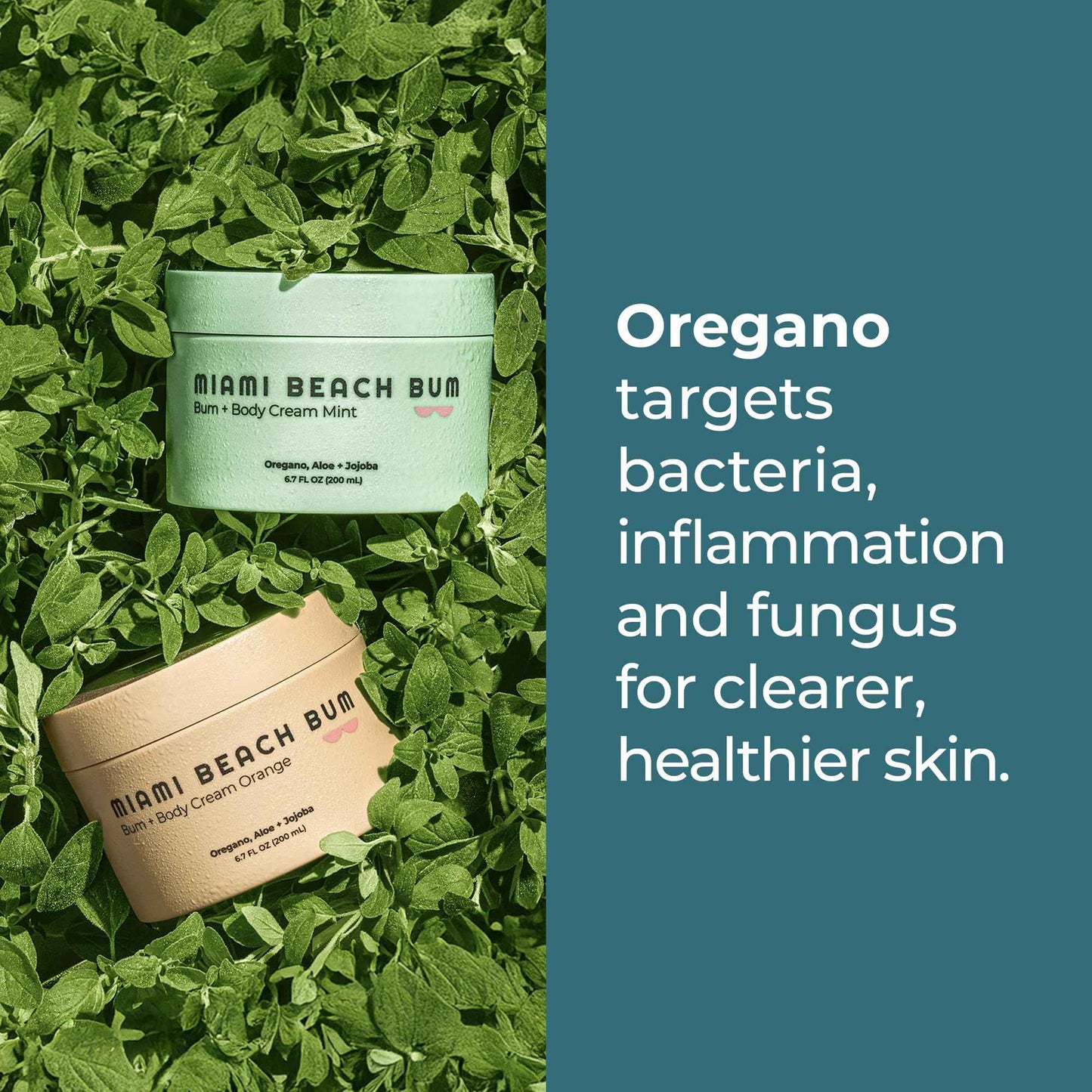 Miami Beach Bum, Bum + Body Cream Daily Moisturizer For Total Skin Health, Body Acne Treatment, Razor Bumps, Keratosis Pilaris, Ingrown Hairs, Sunburns, Blemishes, Orange 6.7 Fl OZ (Pack of 1)