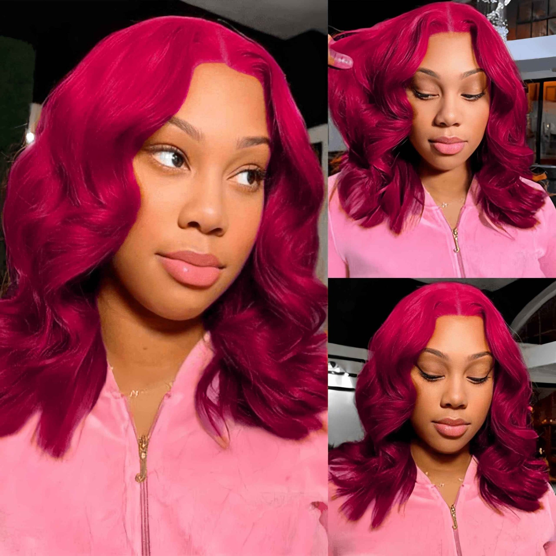 99j Burgundy Lace Front Wigs Human Hair Bob Wig Human Hair 200% Density 13x4 Body Wave Lace Front Wig Pre Plucked Wine Red Wigs Human Hairs Short Bob Wig for Women 10 Inch
