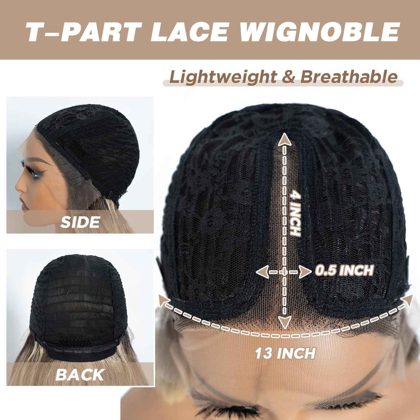 NOBLE Long Layered Wavy Wig with Baby Hair Synthetic Pre-Plucked T-Part Lace Wigs for Women 30 Inch Body Wave Glueless Wigs