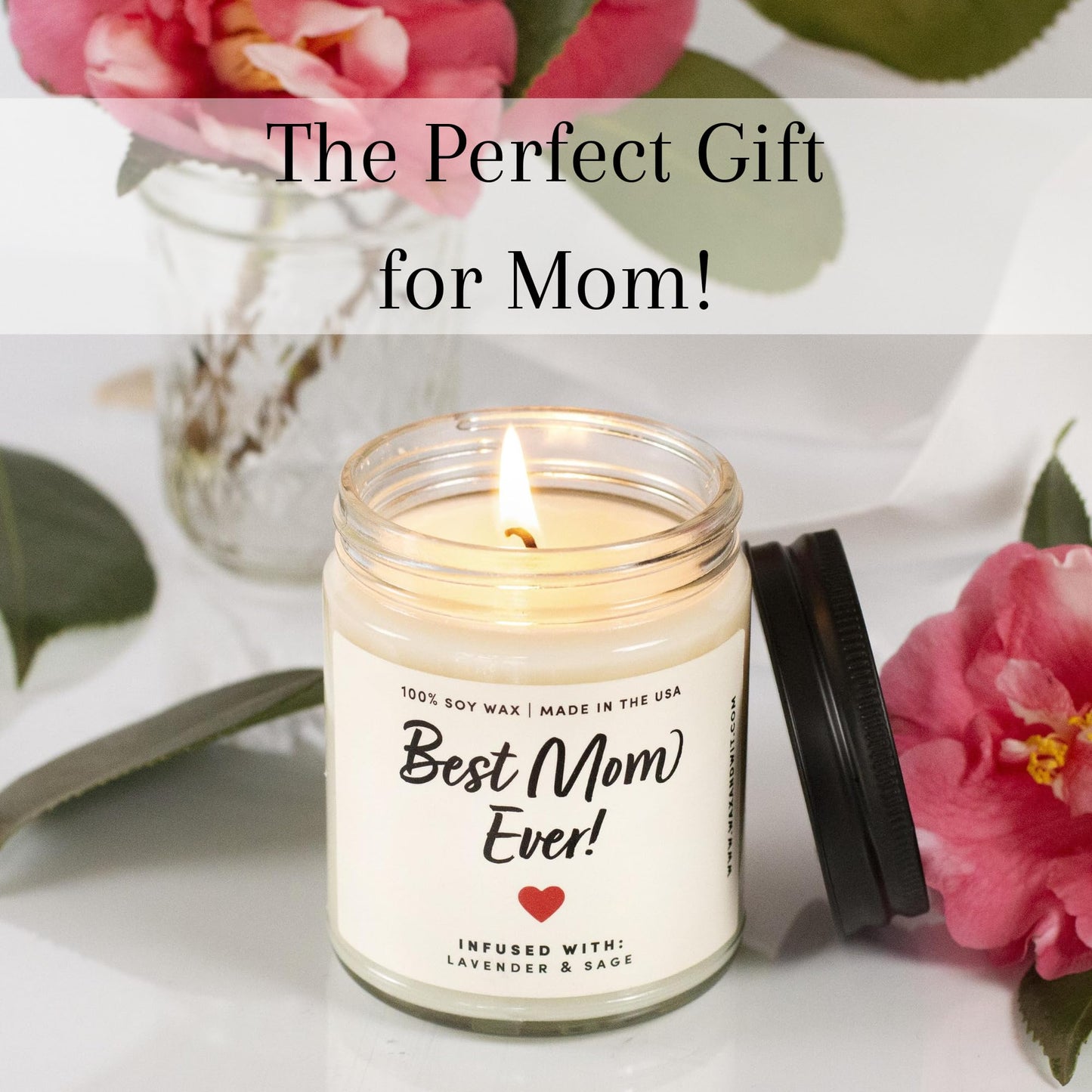 Birthday Gifts for Mom, Mom Candle, Best Mom Ever Gifts, Cool Gifts for Moms Birthday, Mom Gifts from Daughter, Mother Birthday Gifts, Best Gifts for Mom, Presents for Mom, Candle for Mom – 9oz