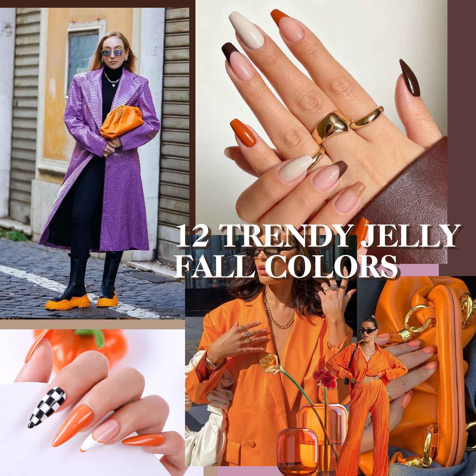 gelike ec Gel Nail Polish Set: HEMA Free Gel Polish Kit With 16ML 12 Fall Colors Big Bottles for Young Women Manicure DIY at Home with Color Chart and Stickers 2026