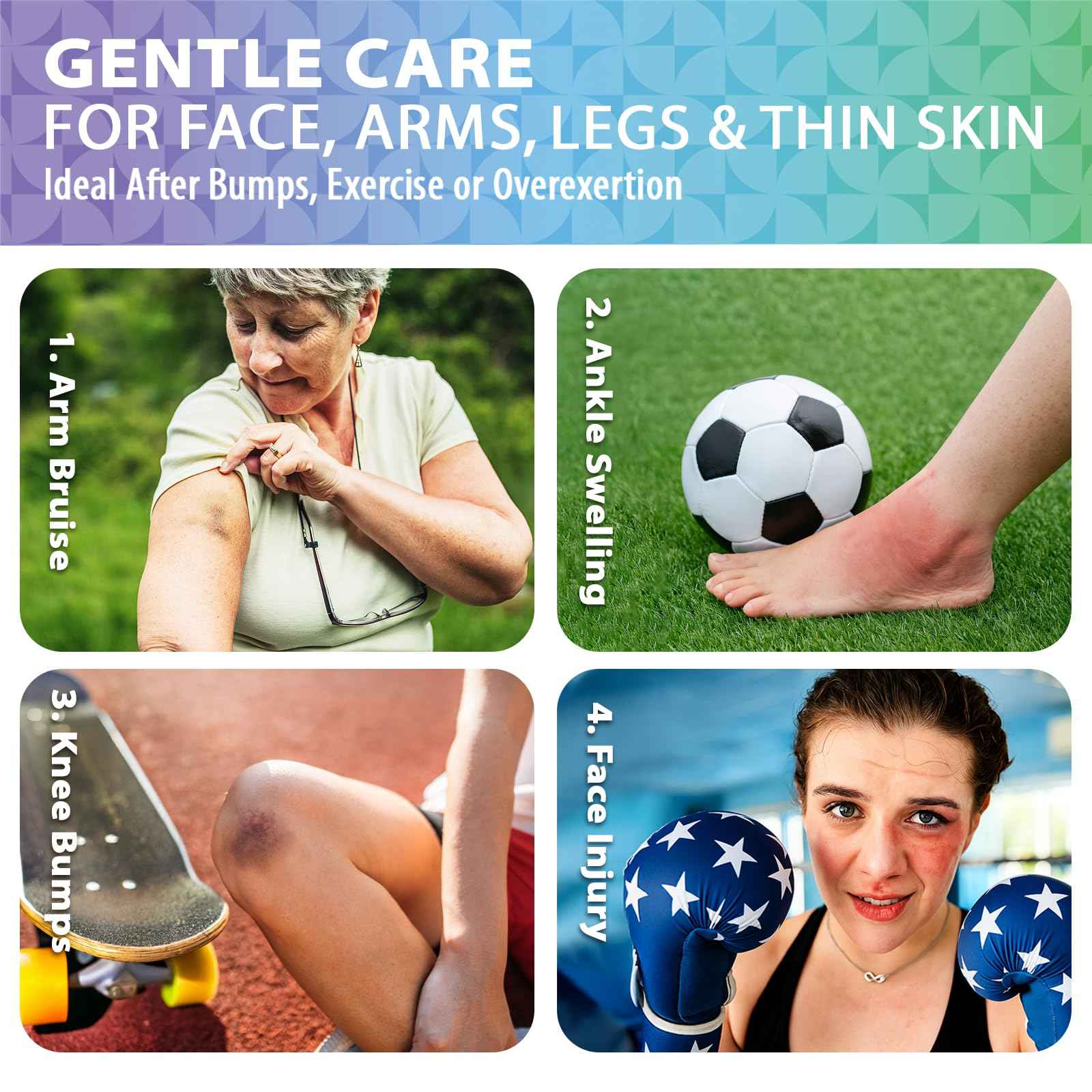 Arnica Bruise Cream Extra Strength: Rapid Relief for Bruising Swelling Soreness Pain on Thin Skin - Potent Arnica Montana with Vitamin K Coconut Shea Butter - Face & Body