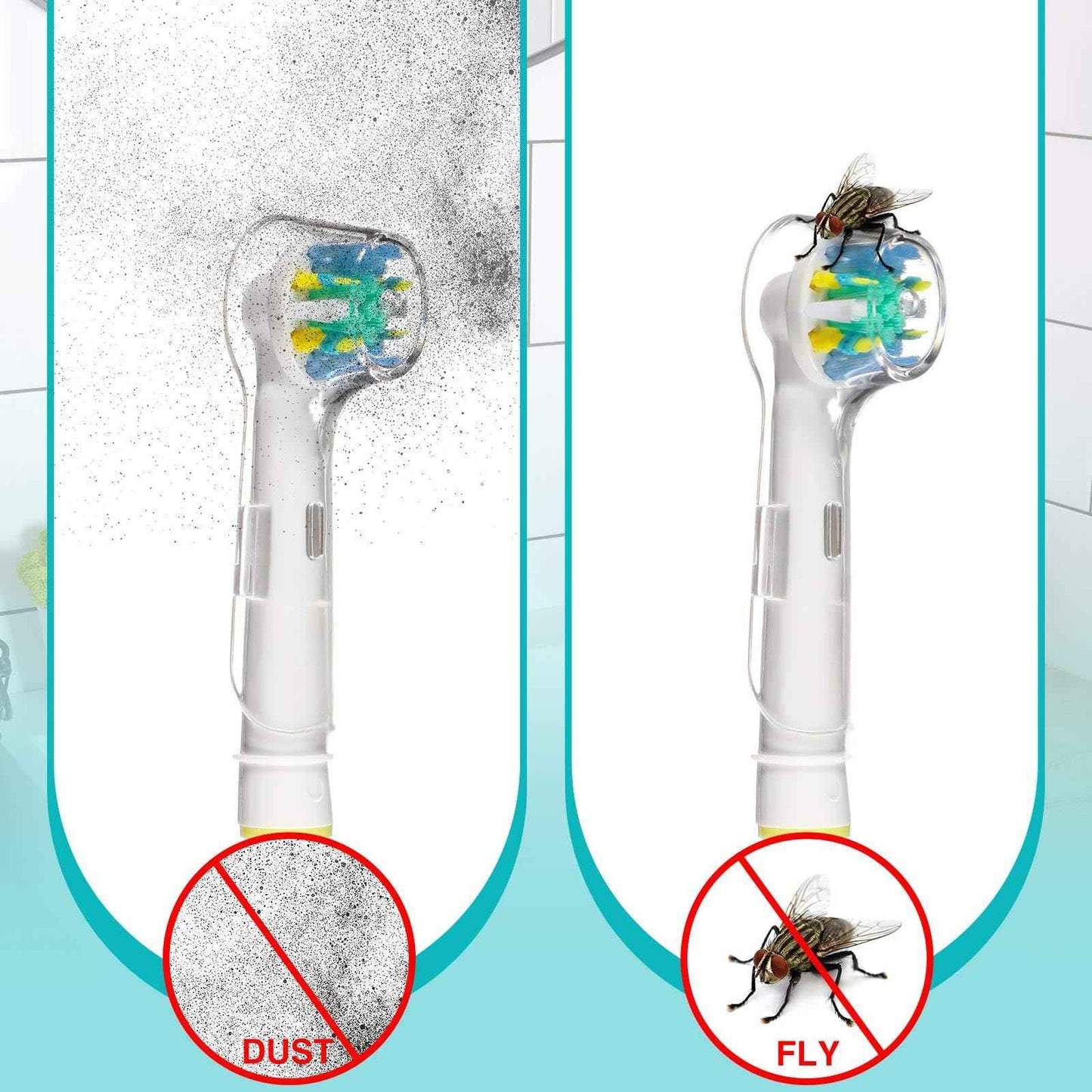 Patelai Electric Toothbrush Cover Caps Reusable Replacement Brush Heads Cover Caps to Keep Dust Away Convenient for Travel Camping Family and More Sanitary(12 Pieces)