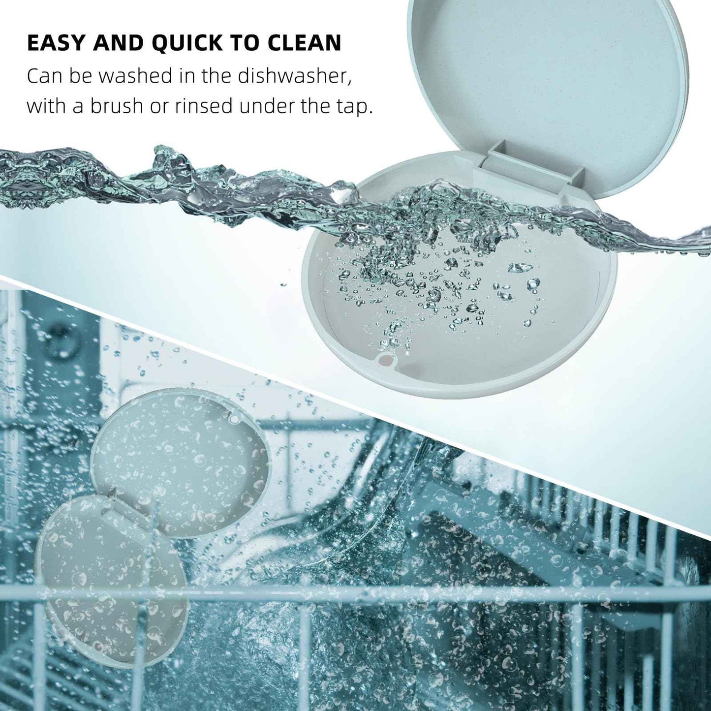 Ralegy 2 Pack Retainer Case, Slim Aligner Case, Natural wheat straw material, Night Guard and Mouth Guard, Retainer Mouth Guards Travel Case (Green+Blue)