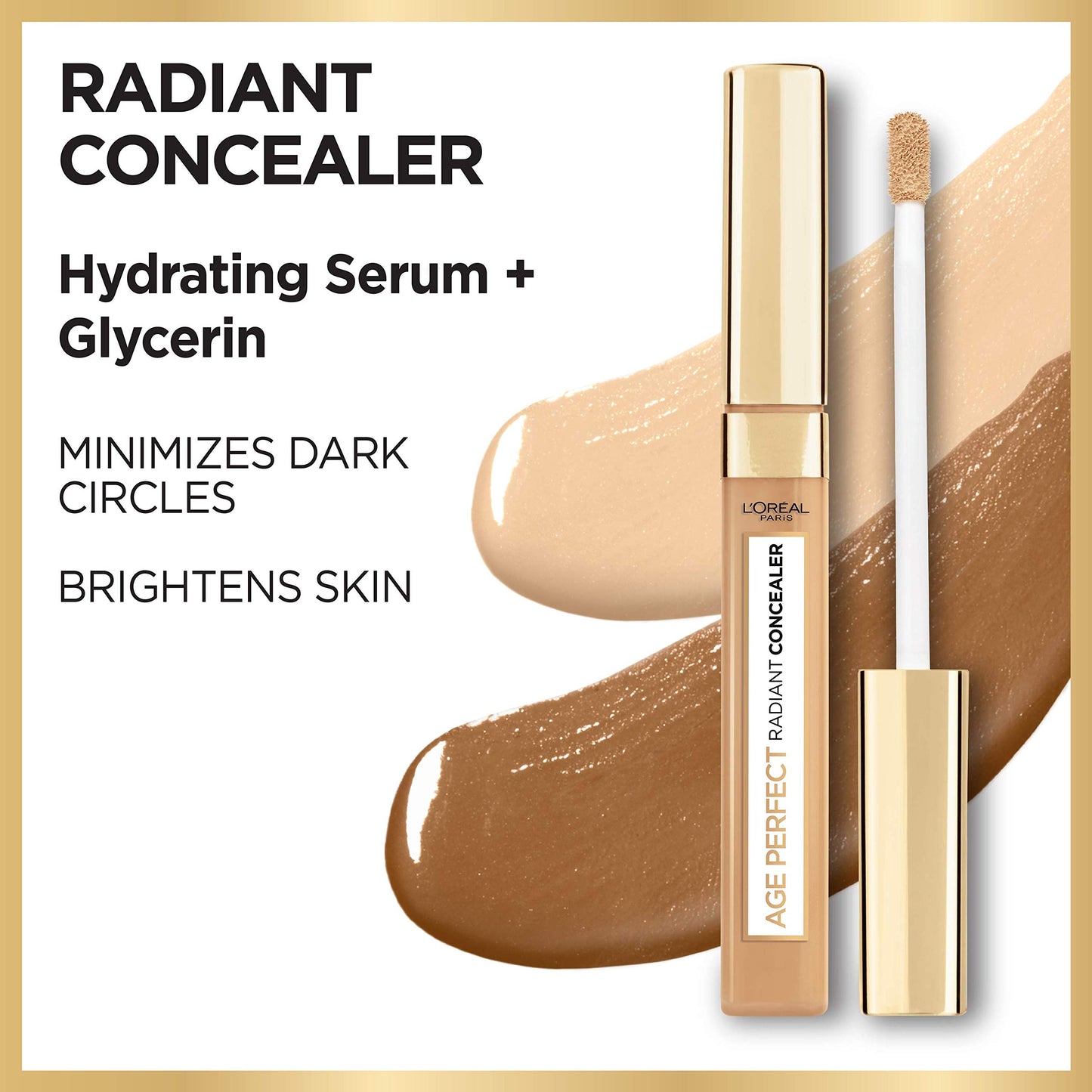 L’Oréal Paris Age Perfect Radiant Concealer with Hydrating Serum and Glycerin, Ivory