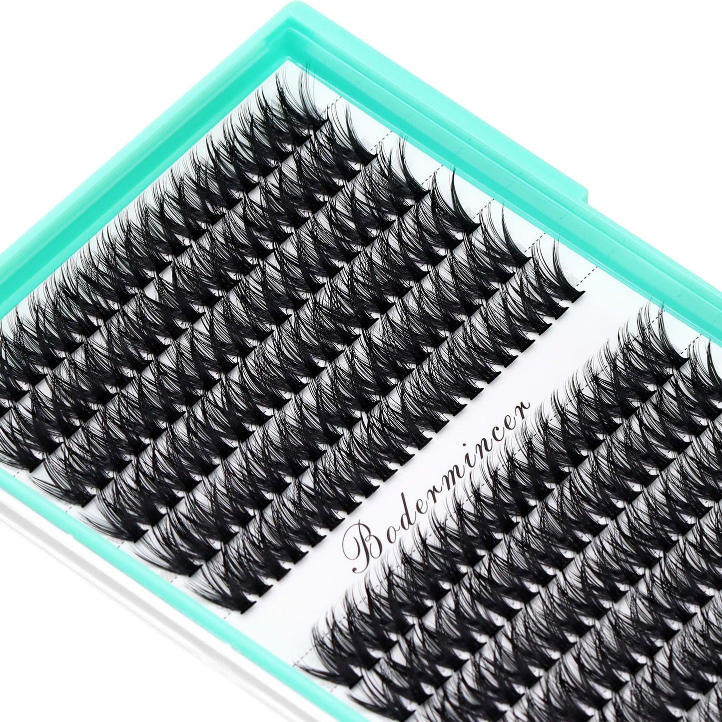 Bodermincer Black/Colored Cluster Lashes 240pcs 20D/40D DIY Eyelash Extension D Curl Long Individual Lashes Mixed Tray Faux Mink Lash Clusters Extensions 8-22mm (50D-16MM)