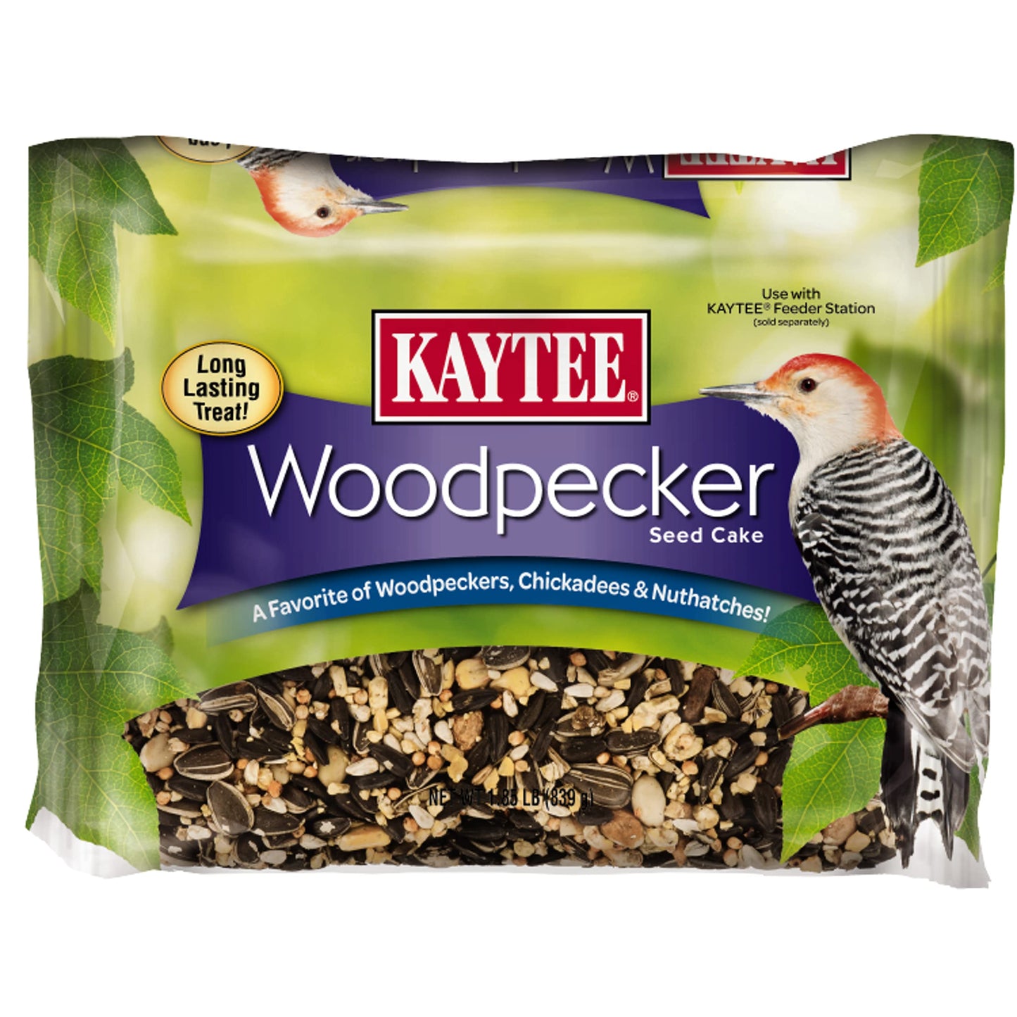 Kaytee Wild Bird Woodpecker Seed Cake, 1.85 Pound, 6 Pack