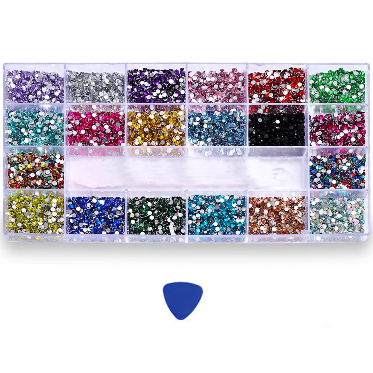 FULZTEY 20000Pcs Red Green Nail Art Rhinestones for Nails 3MM Crystals Diamond Flatback Gems Stones 20 Color Round Blue Gold Crystal Rhinestones for Crafts Nail Design Charms DIY Clothes Shoes Jewelry