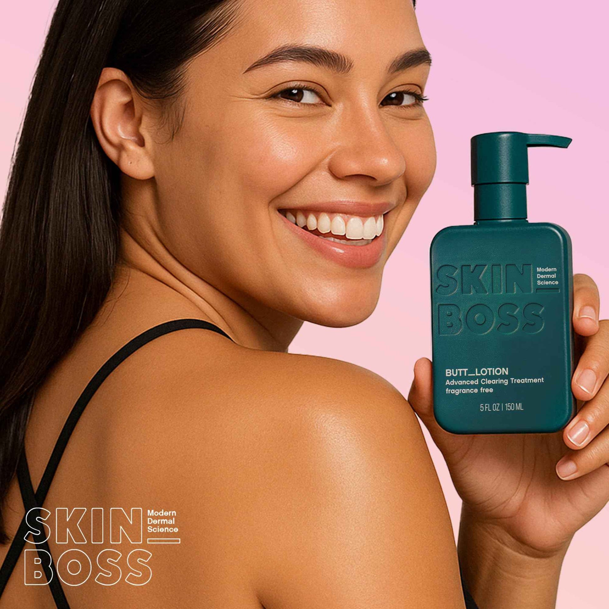 SKIN BOSS Anti-Blemish Body Lotion for Buttne, Back Acne, Inner Thighs & Chest, Targets Folliculitis, Scars & Dark Spots, Daily Use Hydrating Cream for Women & Men of All Skin Types, 5 Oz