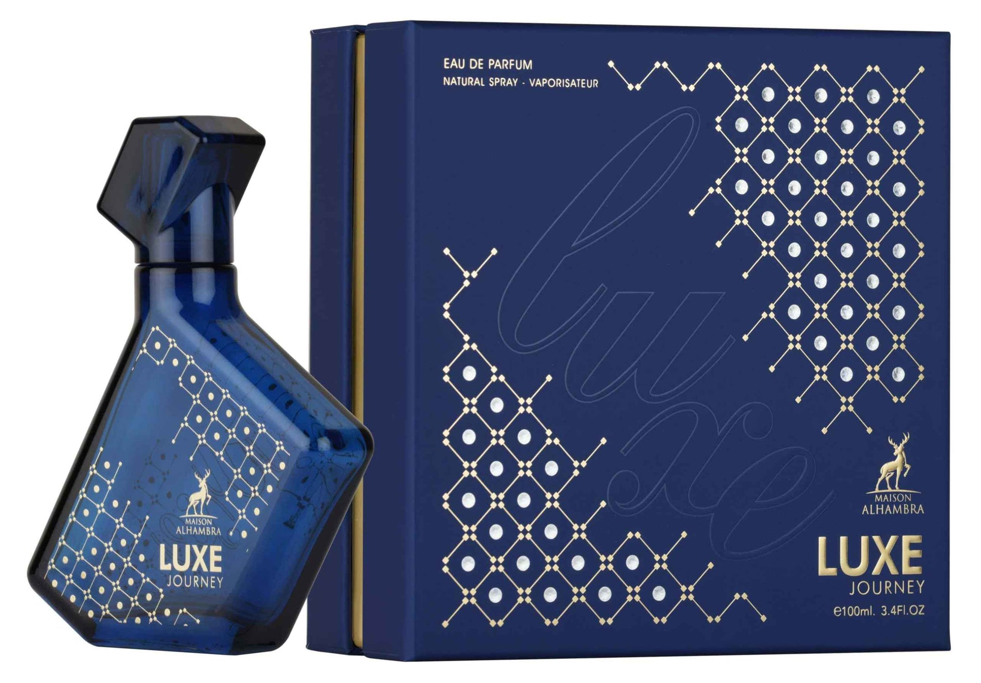 Maison Alhambra Luxe Journey for Unisex Eau de Parfum Spray, 3.4 Ounce / 100 ml