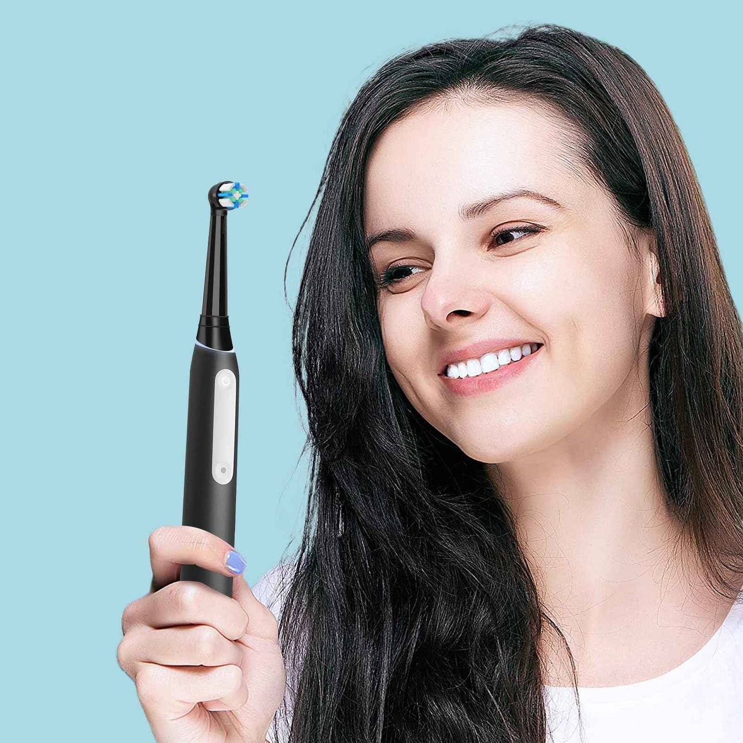 12 PCS Replacement Heads Compatible with Oral B IO 2/3/4/5/6/7/8/9/10/Deep Clean Series Electric Toothbrush, Medium Softness Brush Heads Compatible with Oral B IO for Teeth and Gums Care (Black/White)