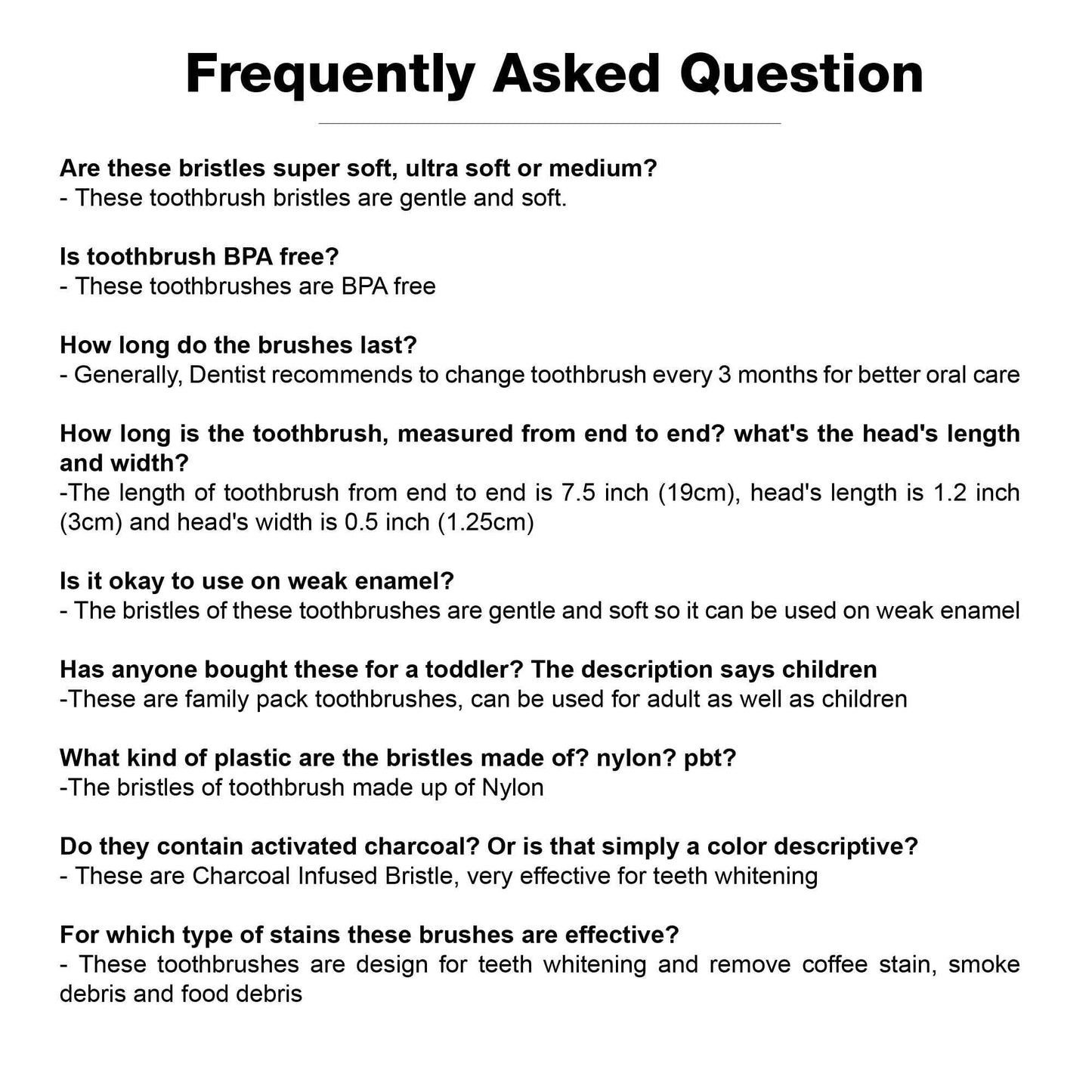 Soft Toothbrushes for Adults - Black Charcoal Toothbrush Ultra Soft for Sensitive Gums - Teeth Whitening Brush for Adults & Children [Extra Family Pack] Super Soft Tip Bristles