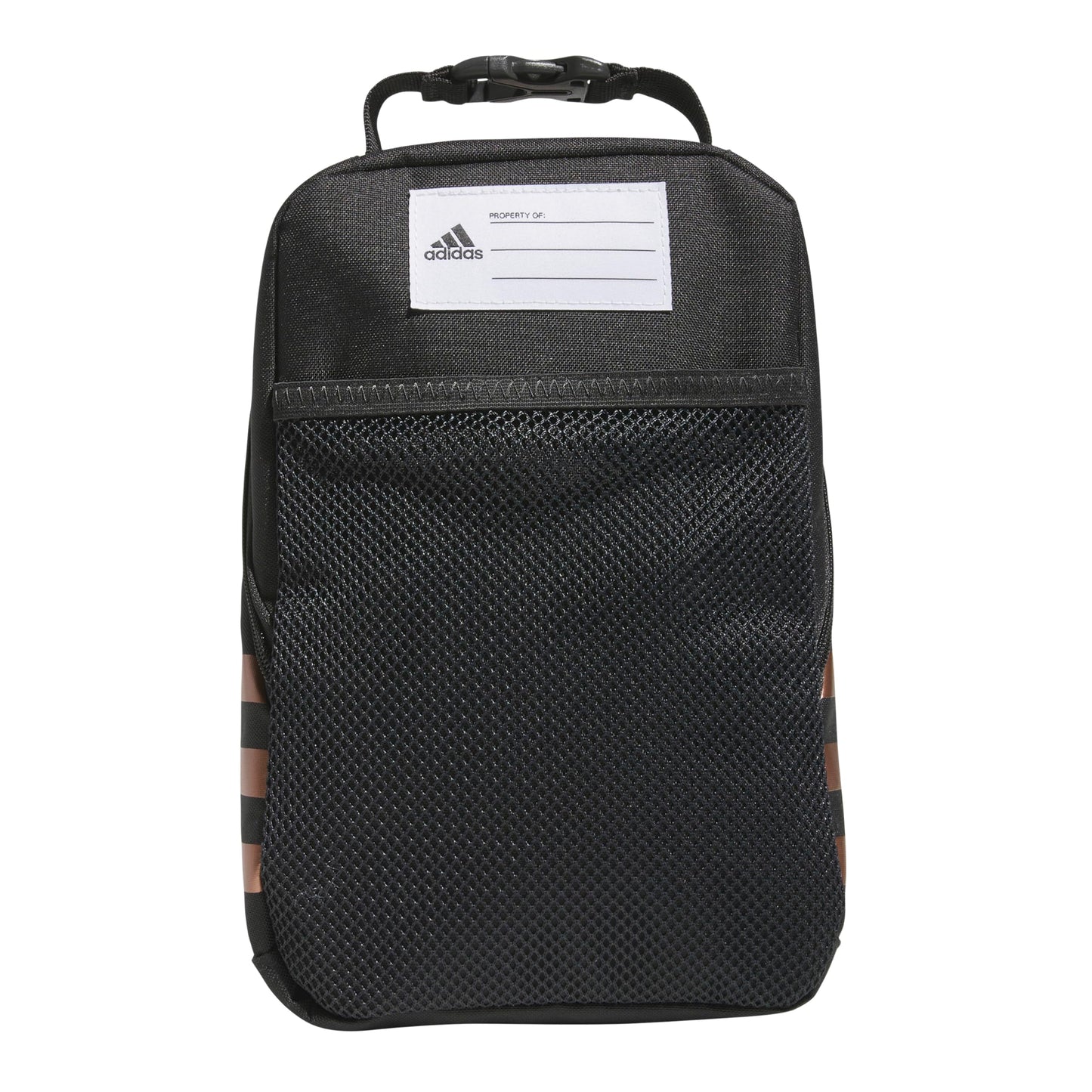 adidas Santiago Insulated Lunch Bag (6.5L) with Clip Lock Handle, Carbon Grey/Rose Gold, One Size