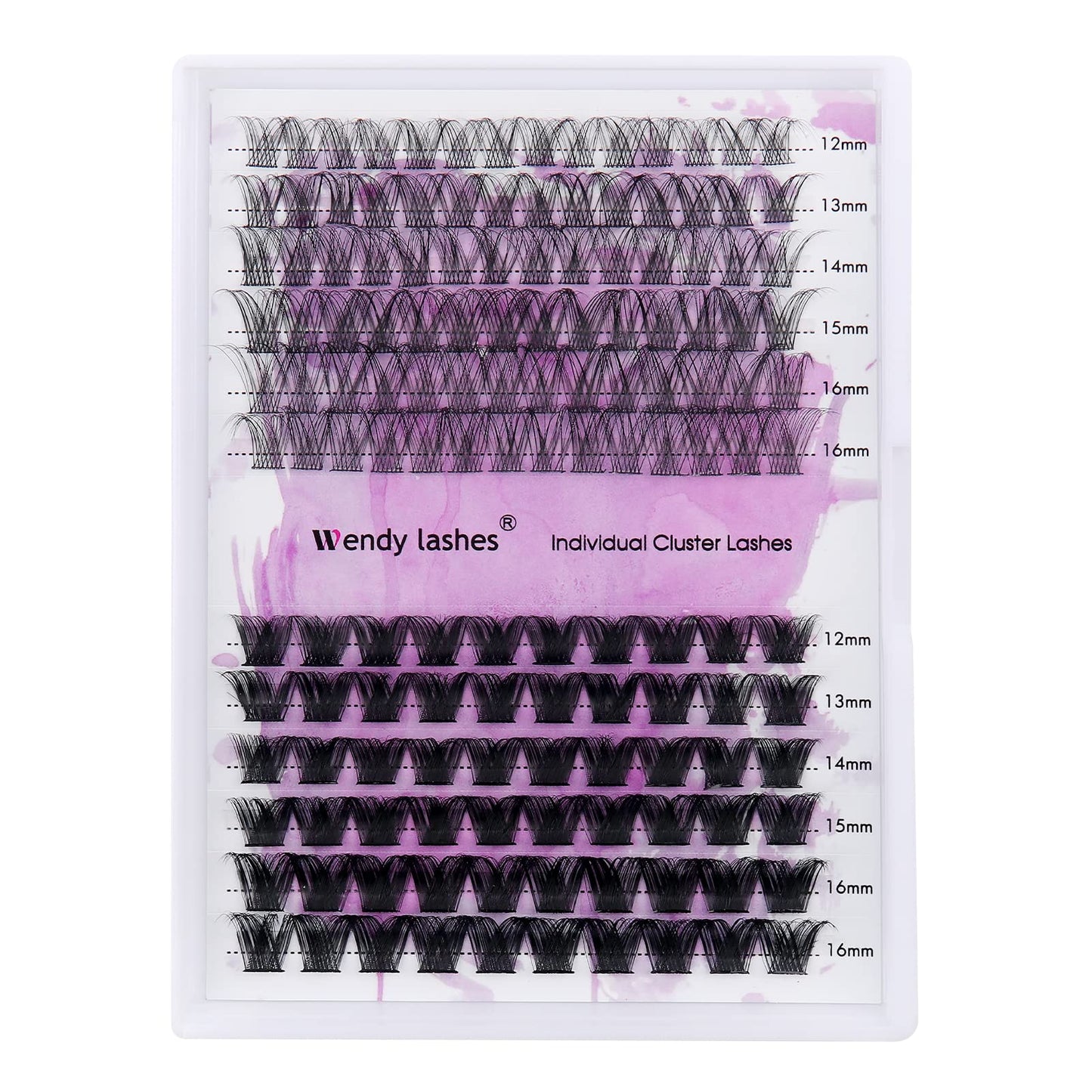 Lash Clusters Individual Lashes C/D Curl Cluster Lash Extensions Wide-stem Lash Clusters 12-16mm Thin Band Cluster Lashes Soft and Wispy Clusters Eyelashes Comfortable Matte Black Lash Clusters