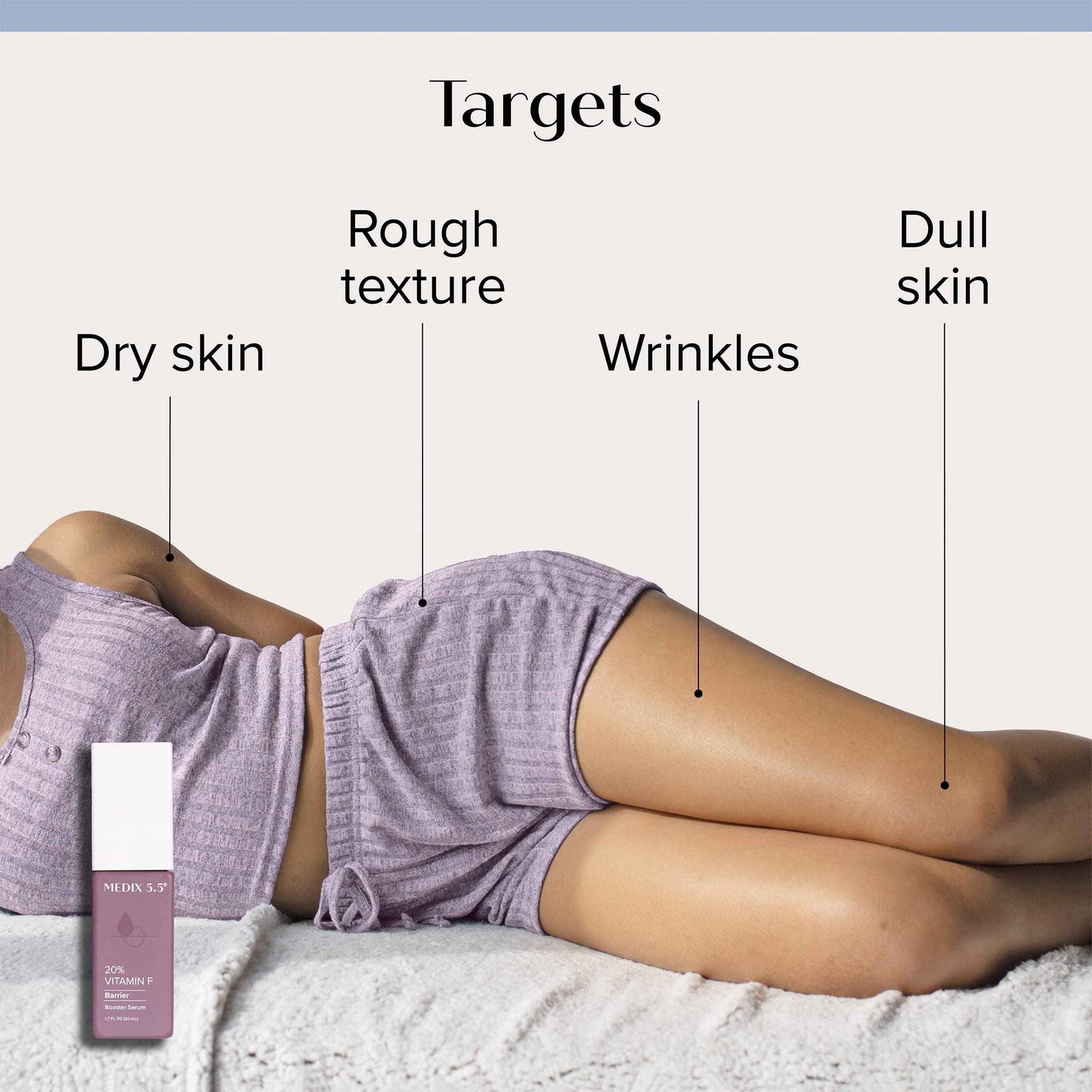 Medix 5.5 Collagen + Peptides Firming Cream + 20% Vitamin F Anti-Aging Booster Serum Set