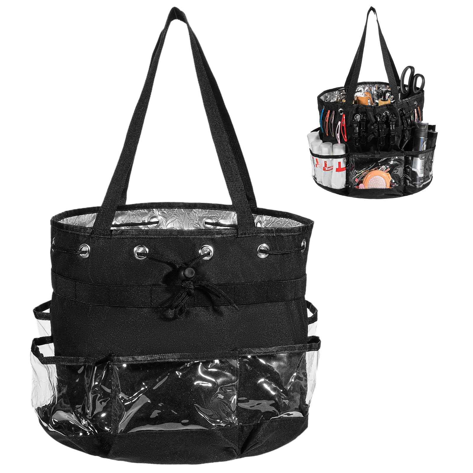 mekueeex Hairstylist Traveling Bag, Large Capacity Hairdresser Barber Bag, Heat Resistant Hair Tools Travel Bag, Professional Makeup Organizer Bag, Waterproof Shower Toiletry Bag