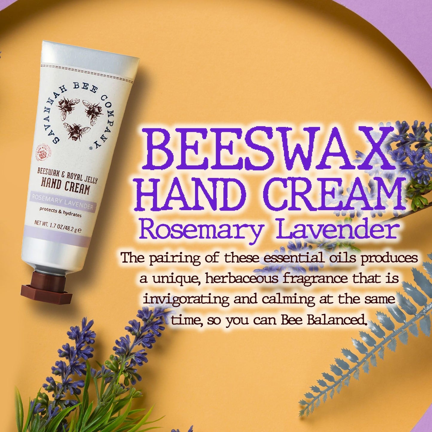 Savannah Bee Company Beeswax Hand Cream - Hand Moisturizer Repair Cream