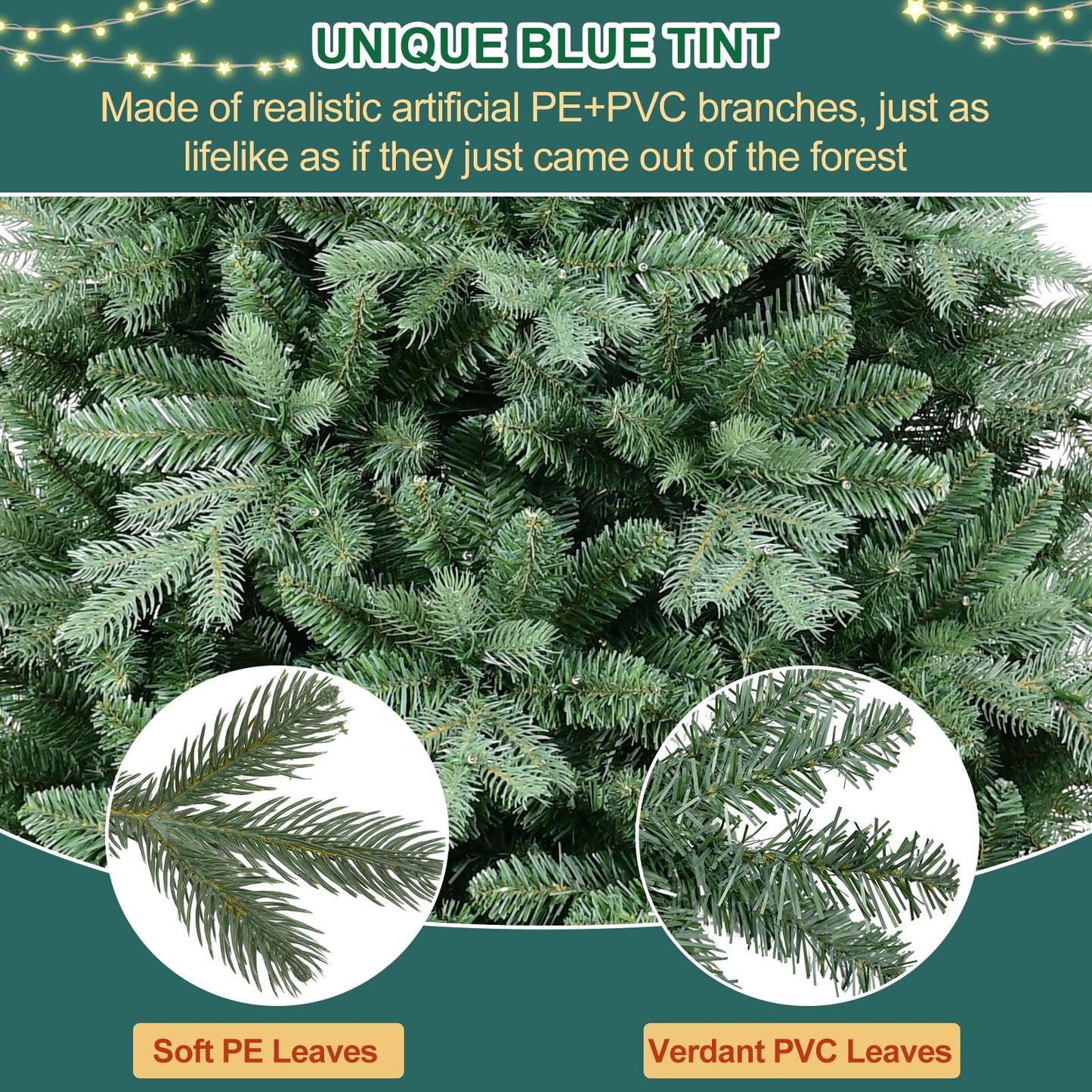 4 FT Artificial Skinny Christmas Tree,Unlit Blue Spruce Slim Pencil Xmas Tree with 566 PE&PVC Mixed Branch Tips,Hinged Pine Tree with Metal Stand for Home Office Décor