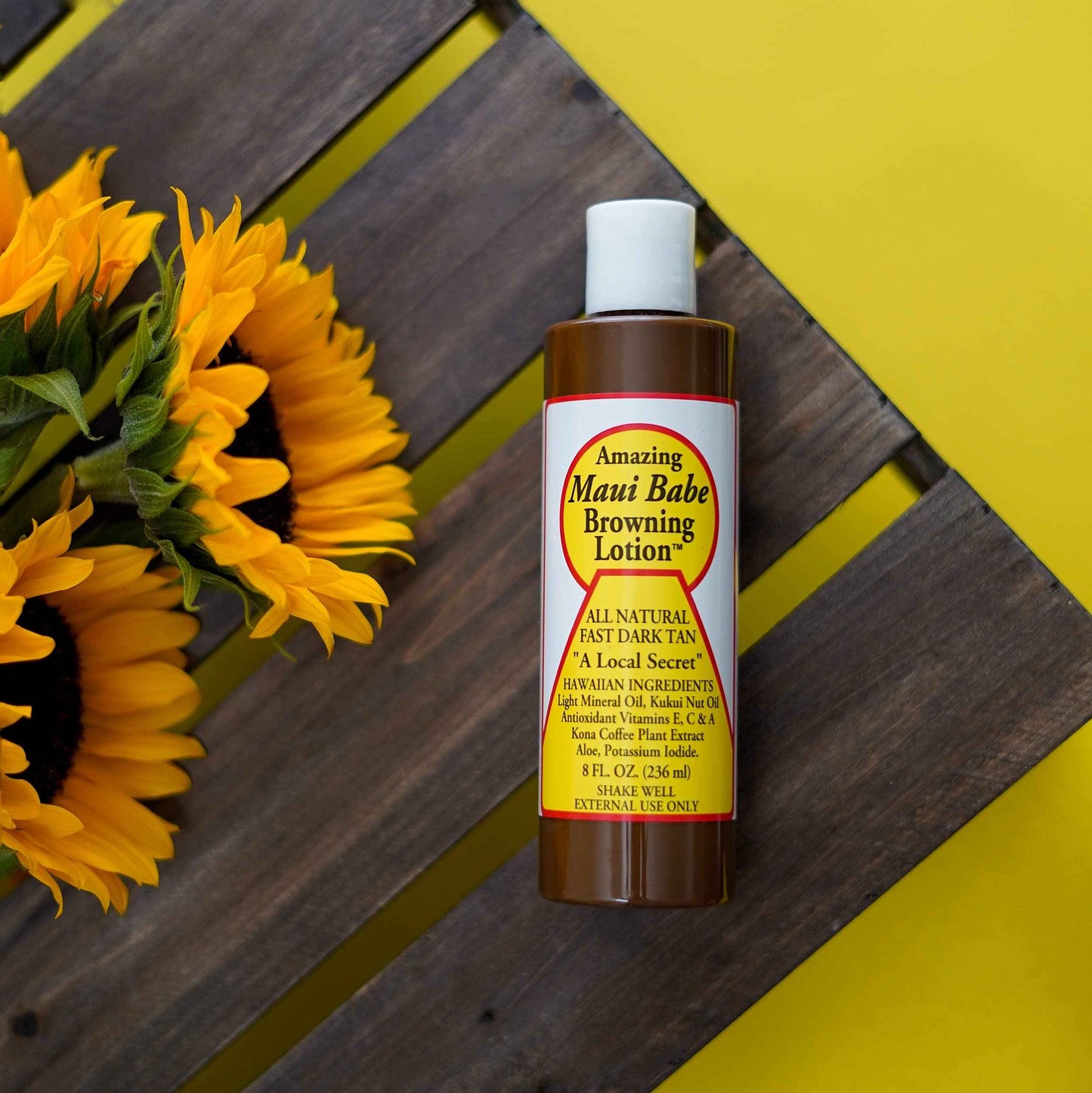 Maui Babe Browning Lotion 8oz with Ecoholid Travel Bag – Suntan Lotion for Outdoor or Indoor Tanning Bed (1 Pack)