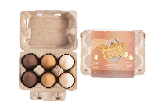 Beauty Bakerie Blending Egg Beauty Sponge Cosmetic Face Make up Blender Sponge Applicator for Powder, Liquid, Foundation, Concealer and Blending, Latex Free 6 Pack Set, Organic Brown