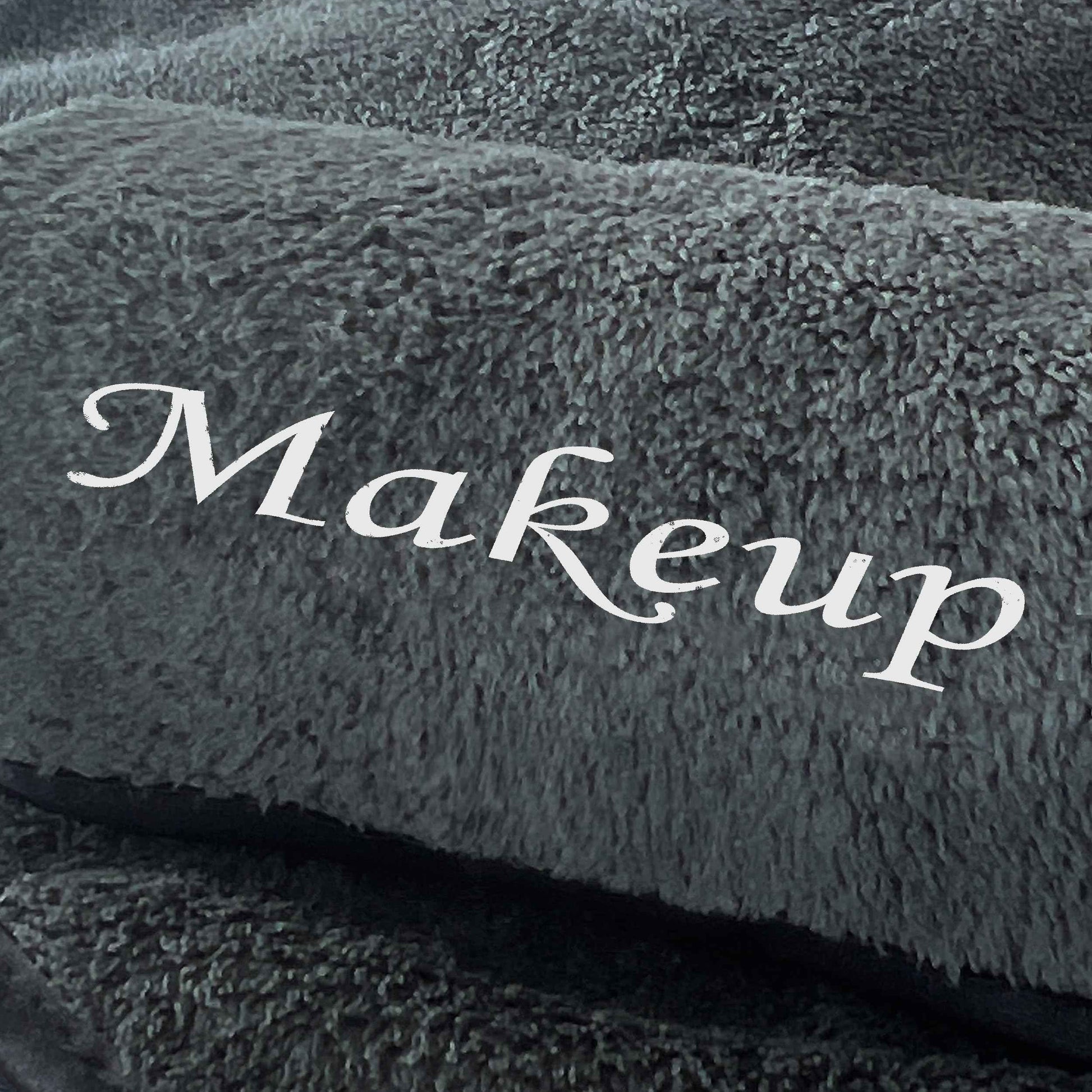 Cosy Family 10 Pack Makeup Remover Wash Cloths - Soft Microfiber Fingertip Facial Cleansing Cloths for Hand and Make Up, 12 x 12 in, Black Grey