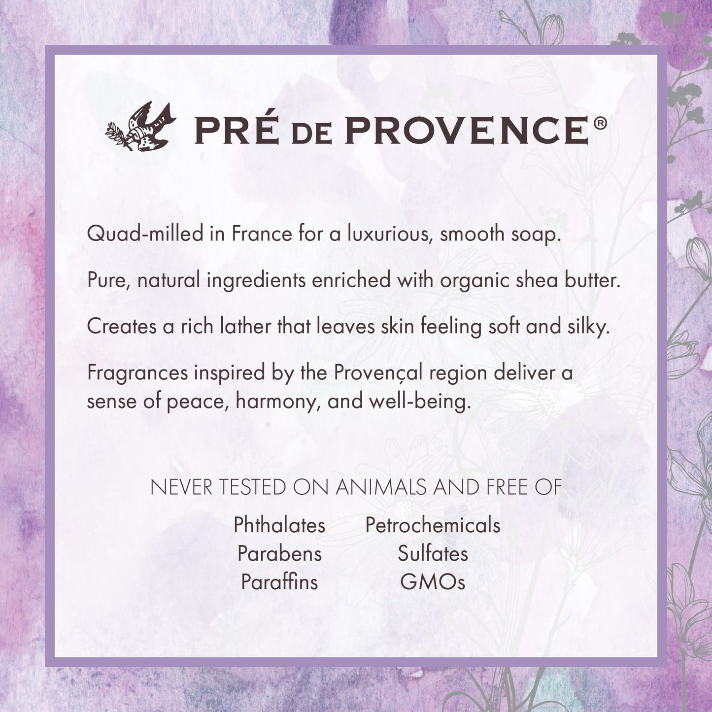 Pre de Provence Artisanal Soap Bar, Natural French Skincare, Enriched with Organic Shea Butter, Quad Milled for Rich, Smooth & Moisturizing Lather, Noble Fir, 5.3 Ounce