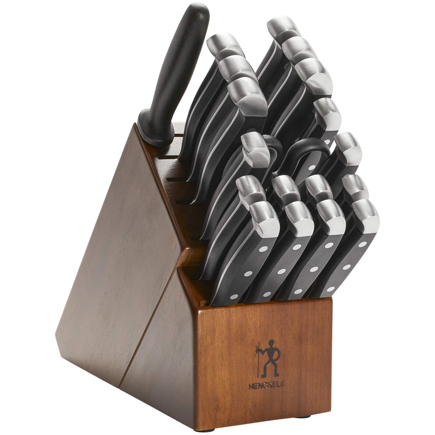 HENCKELS Premium Quality 20-Piece Knife Set with Block, Razor-Sharp, German Engineered Knife Informed by over 100 Years of Masterful Knife Making, Lightweight and Strong, Dark Brown