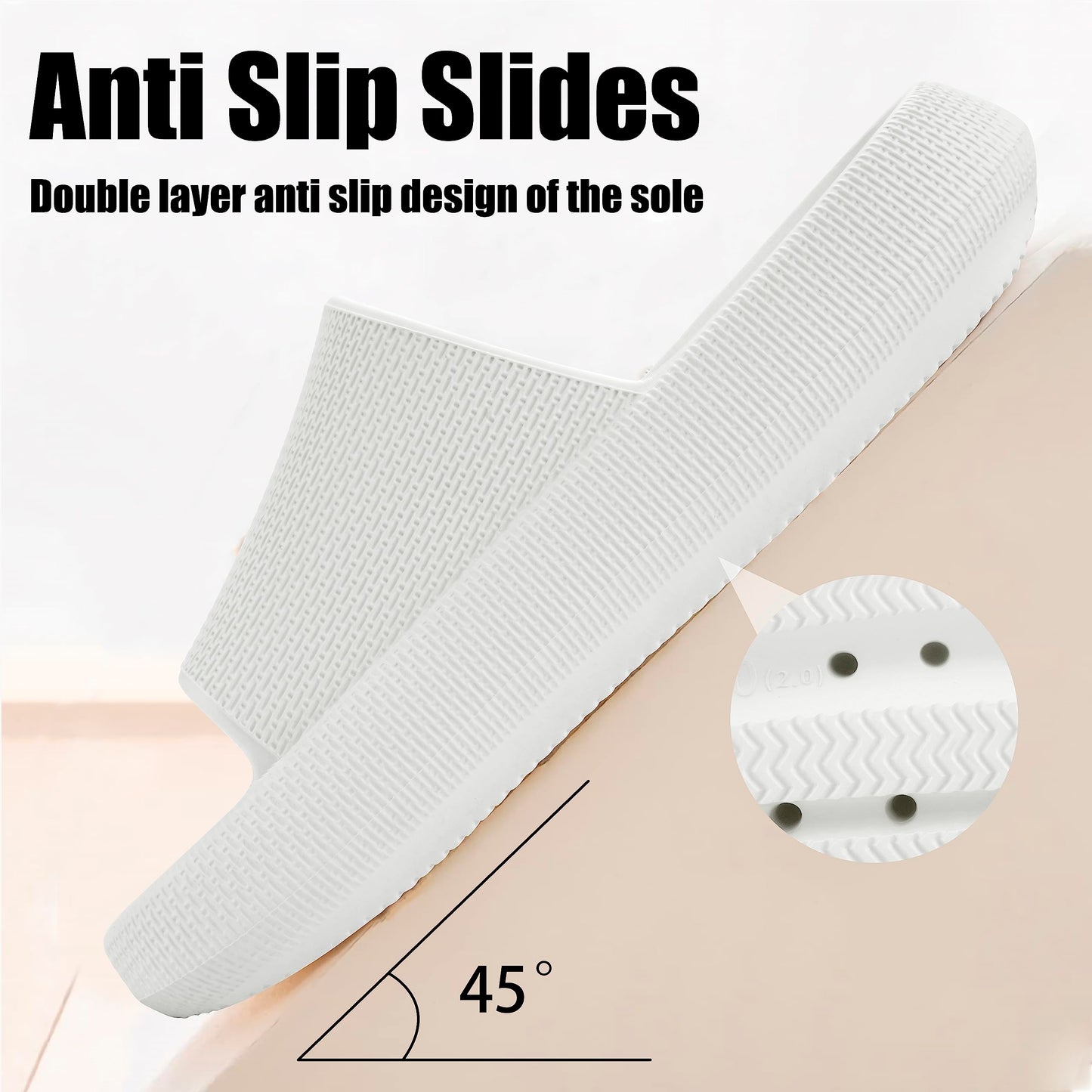 Cloud Slides For Women and Men,Non Slip Thick Sole Platform Sandals House Cloud Cushion Slide for Indoor & Outdoor Sandals