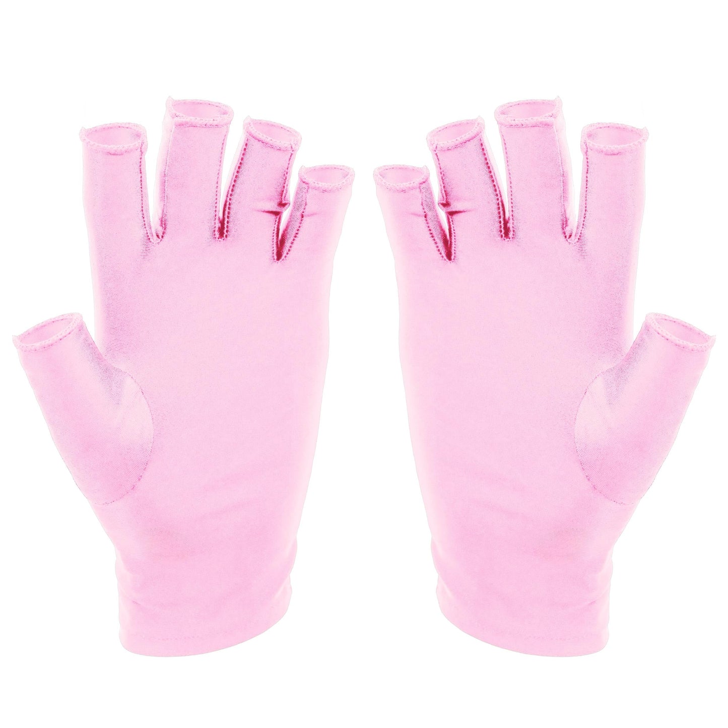 SUNUV LED Gloves for Gel Nails, UPF 50+ Anti UV Gloves for Gel Nail Lamp, Professional UV Gloves for Nail Techs Pink Gloves