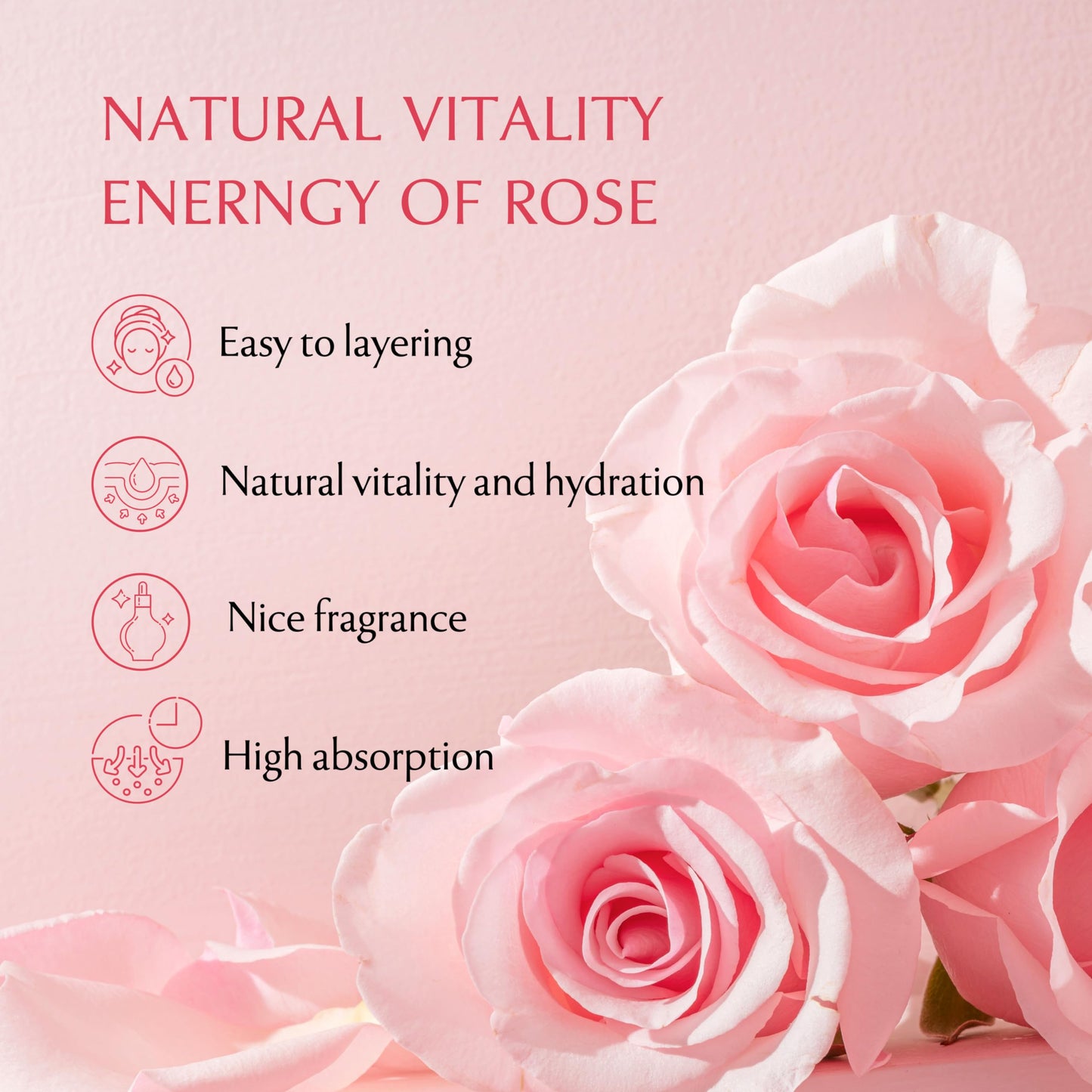 DERMALOGY by NEOGEN Hyal Glow Rose Essence - Hydrating Essence with 74% of Damask Rose Water Damask Rose Flower Oil & Damask Rose Extract 160ml / 5.41 oz