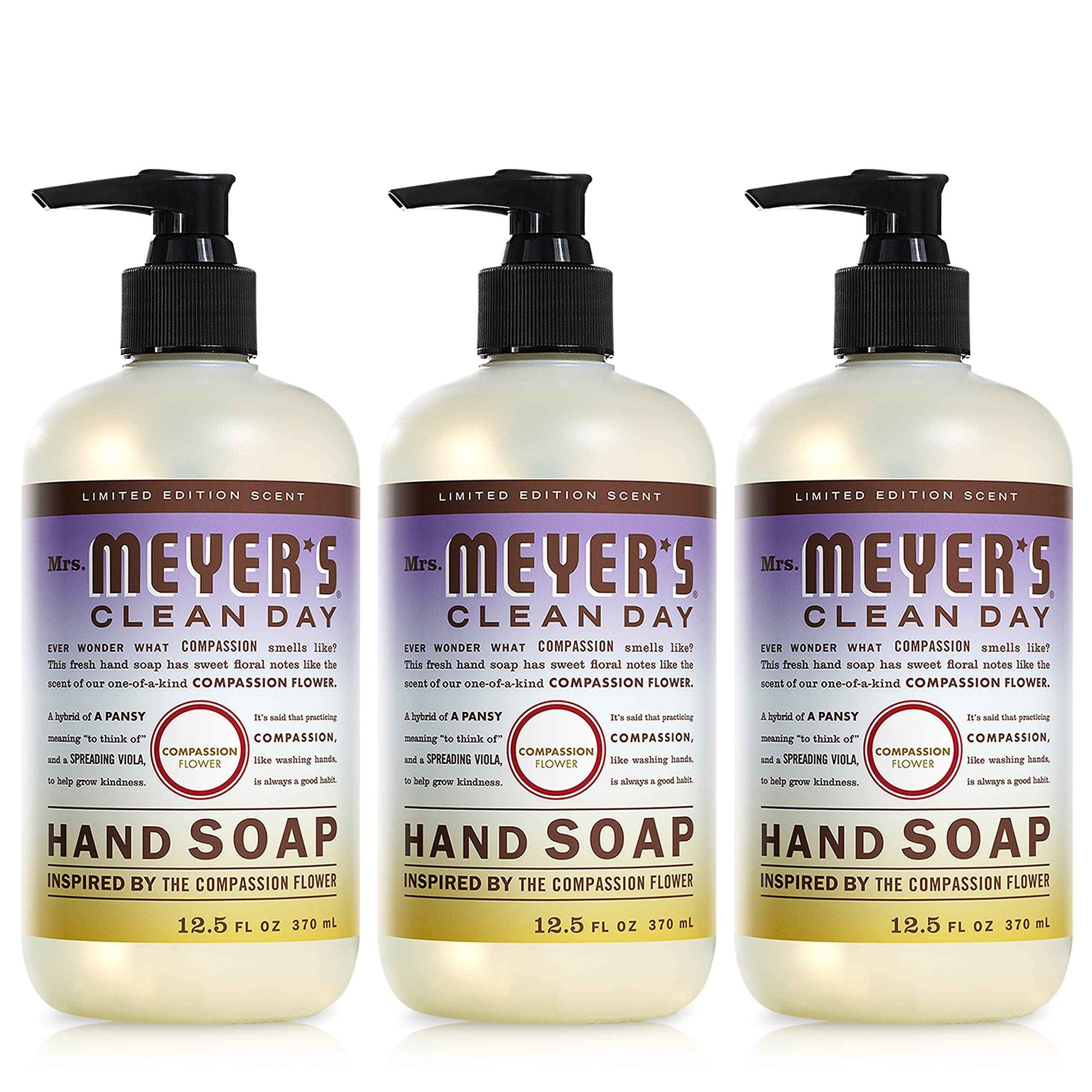 MRS. MEYER'S CLEAN DAY Hand Soap, Made with Essential Oils, Biodegradable Formula & Liquid Hand Soap, Made with Essential Oils, Biodegradable Formula