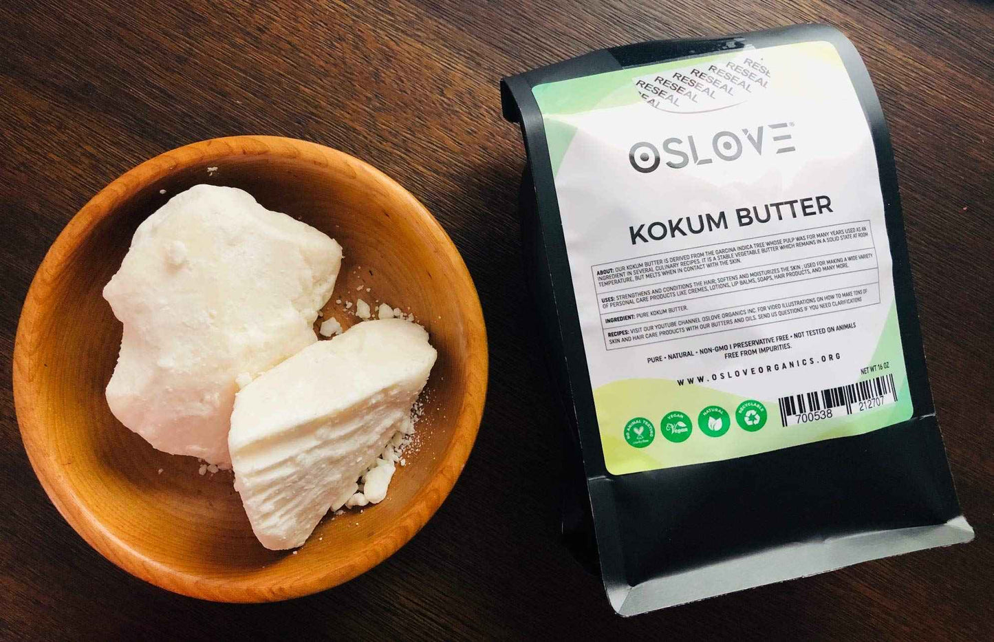 Oslove Organics Kokum Butter-Pure, Natural, Fresh, Thickener for Whipped Body Butters, Sunscreens, Soaps, Deodorants and Lotions | 1LB.