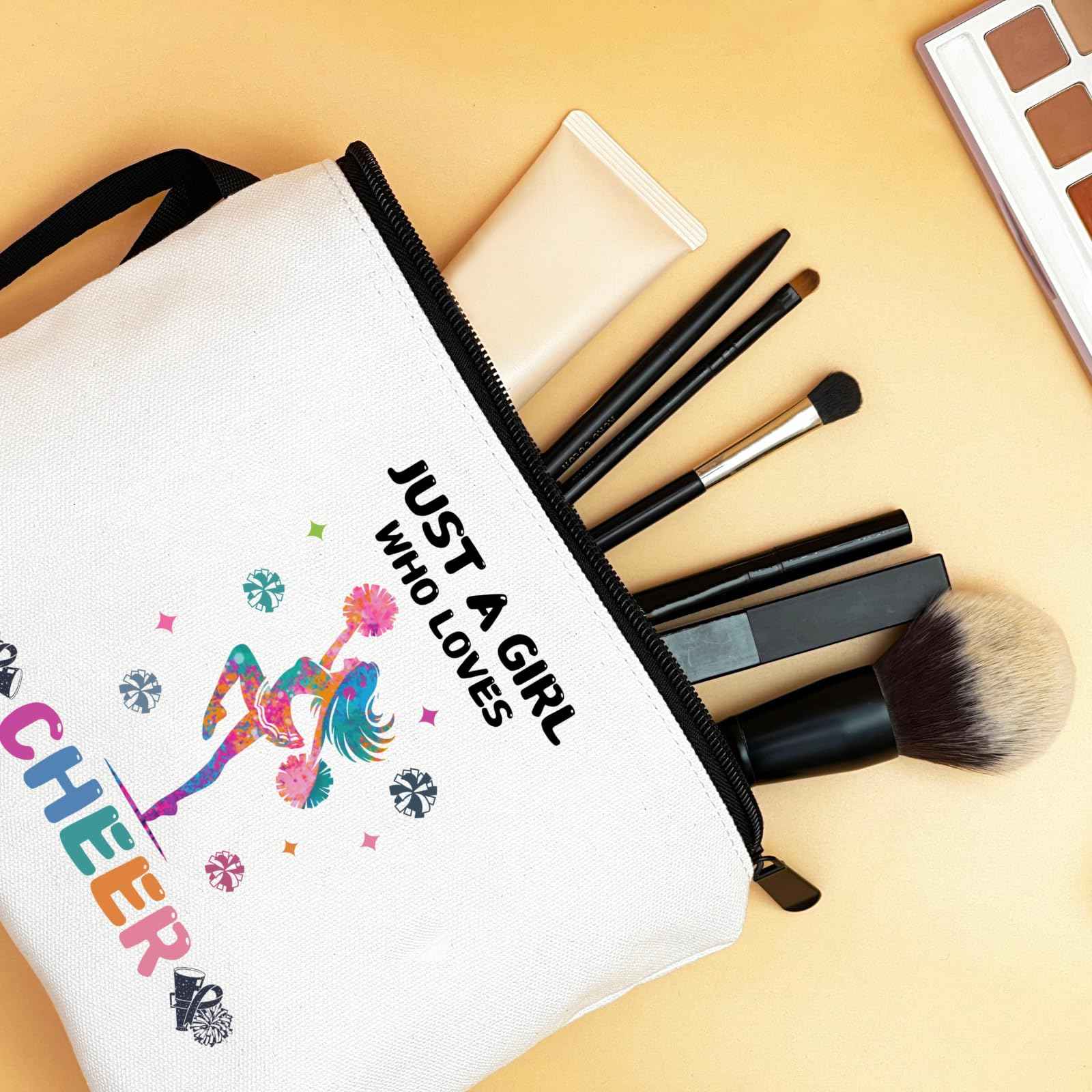 ARIOSEY Cheer Makeup Bag, Multicolour, Cheerleader Gift, Travel Organizer