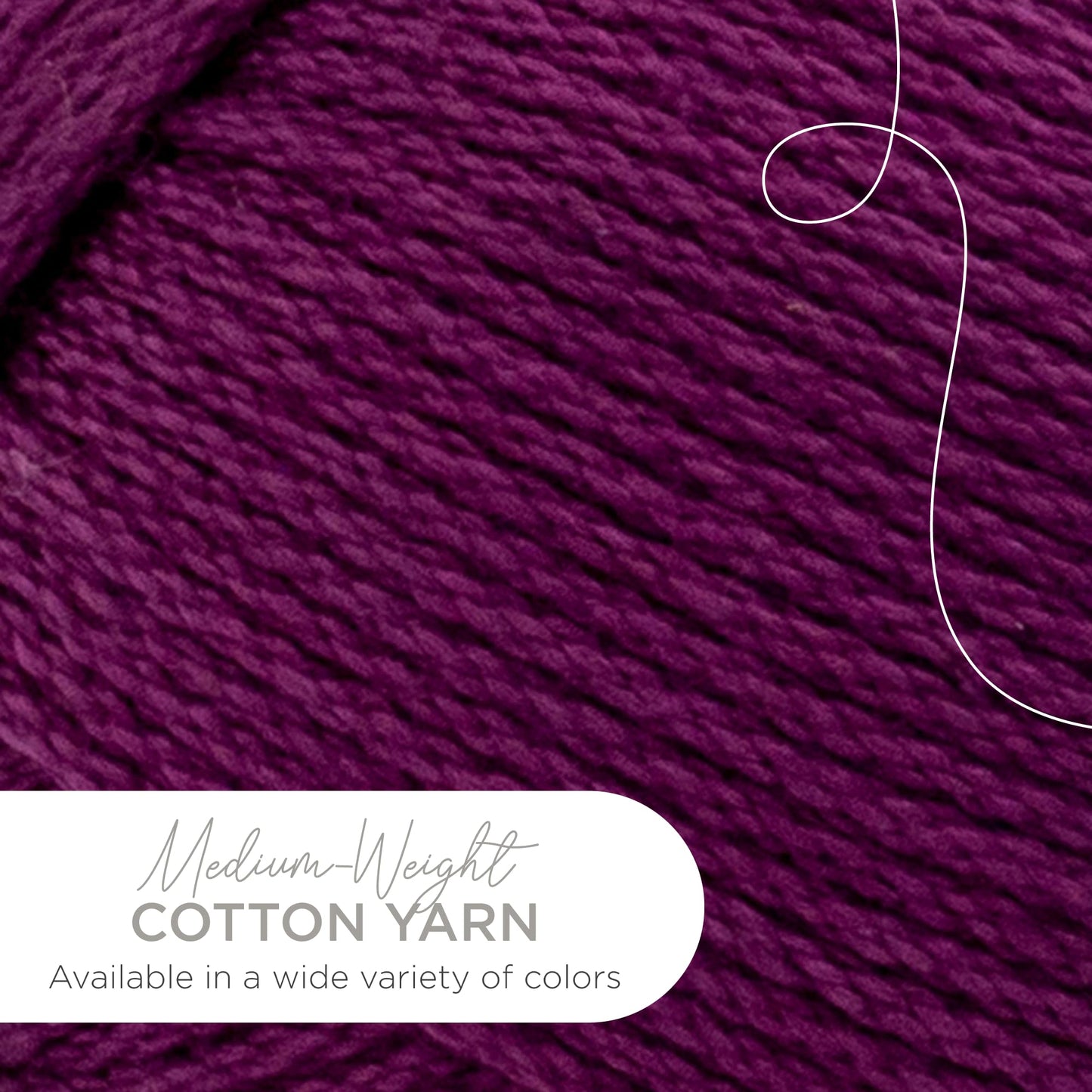 Lion Brand 24/7 Cotton Yarn, Lightweight Yarn for Knitting, Crocheting, and Crafts, Beets, 1 Pack