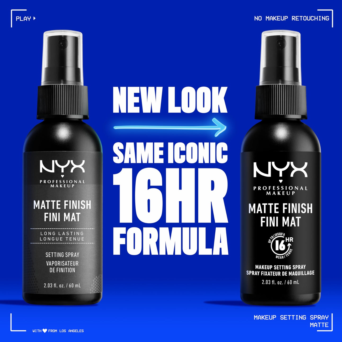 NYX PROFESSIONAL MAKEUP Makeup Setting Spray - Matte Finish (Pack Of 2), Vegan Formula (Packaging May Vary)