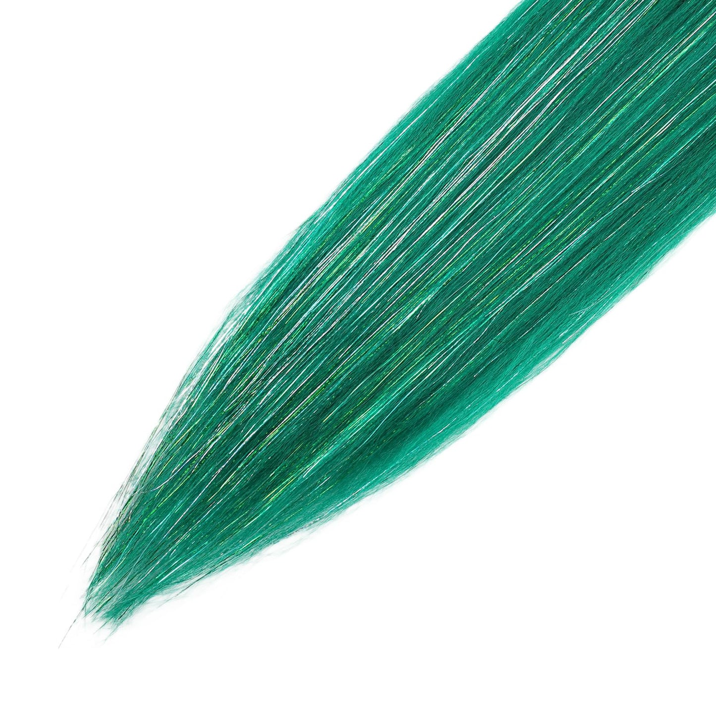 Green Tinsel Braiding Hair Pre Stretched 30 Inch Kanekalon Braiding Hair Extensions 2 Packs Synthetic Fiber Hair for Braids