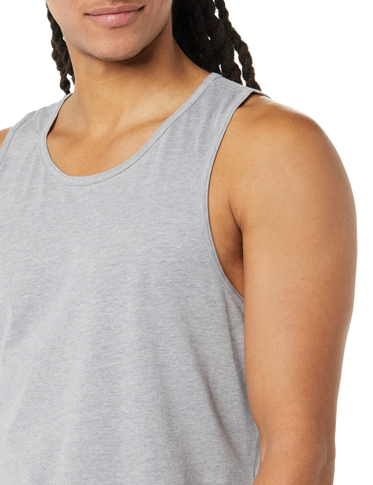 Amazon Essentials Men's Regular-Fit Tank Top, Light Grey Heather, X-Small