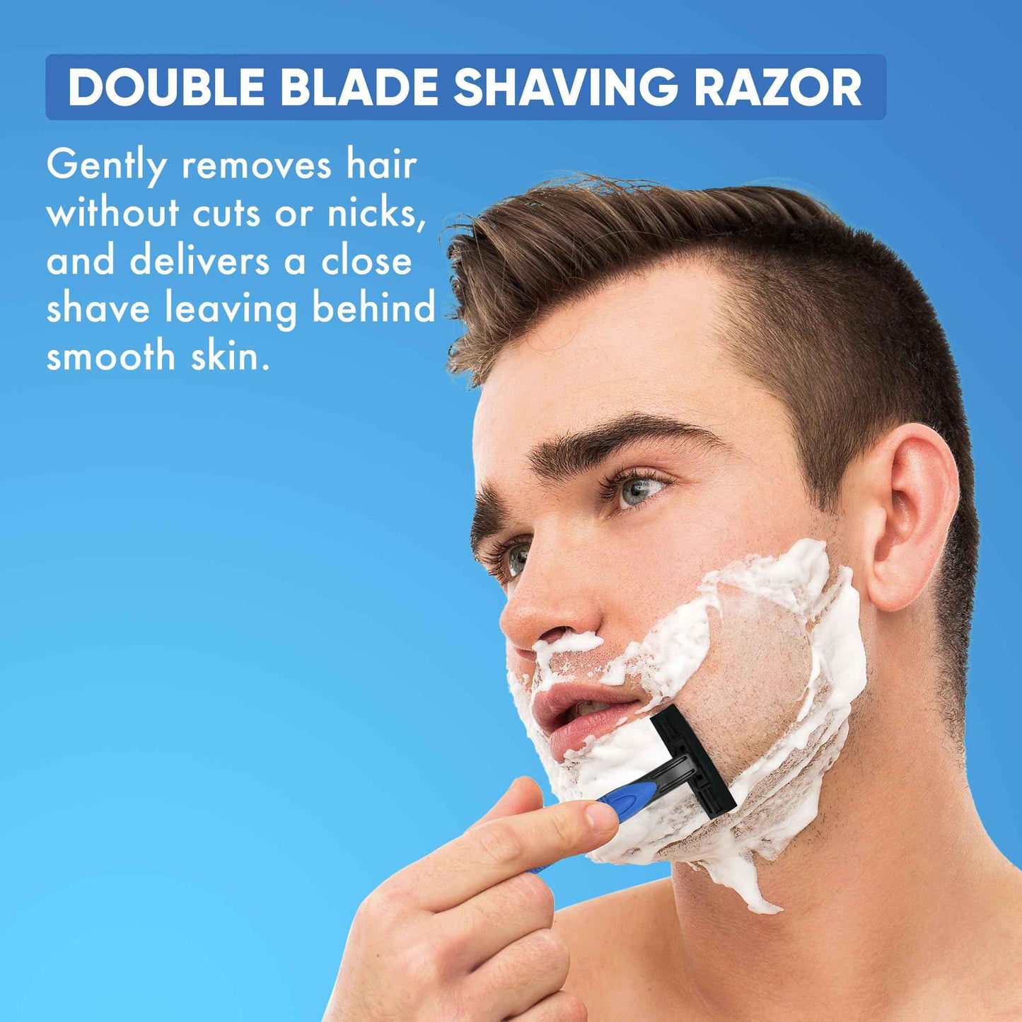 Double Blade Shaving Razor | Individually Wrapped | Disposable for Hotels & Hospitality | Case of 50