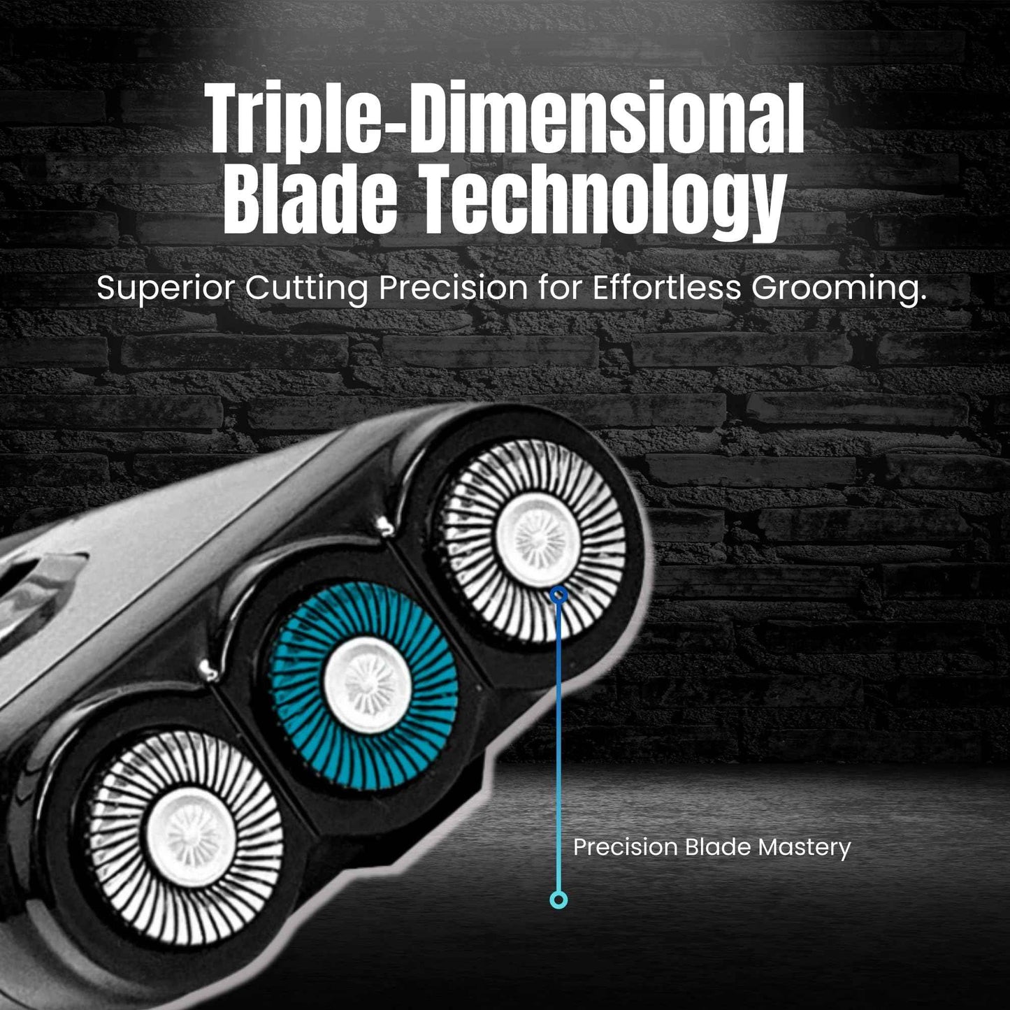 Tacshaver Rotary Electric Razor for Men - Rotary Electric Shavers for Body Hair Trimmer - Waterproof & Rechargeable Beard Trimmer - Personal Care Hair Razor & Bald Head Shaver for Mens Grooming Kit