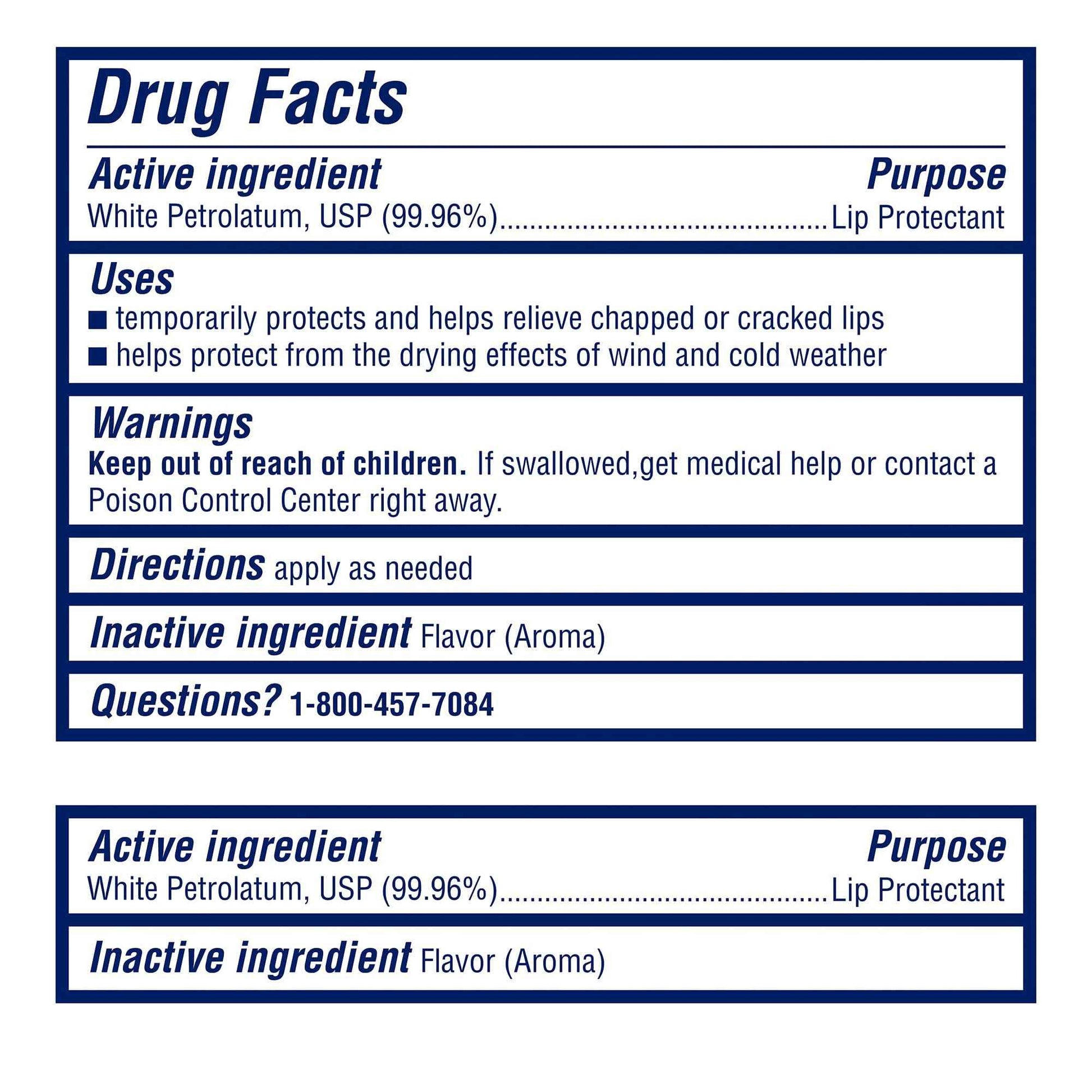 Vaseline Lip Therapy Advanced Healing 12-Pack – White Petroleum Moisturizing Lip Balm for Extremely Dry Lips, 0.35 Oz Ea