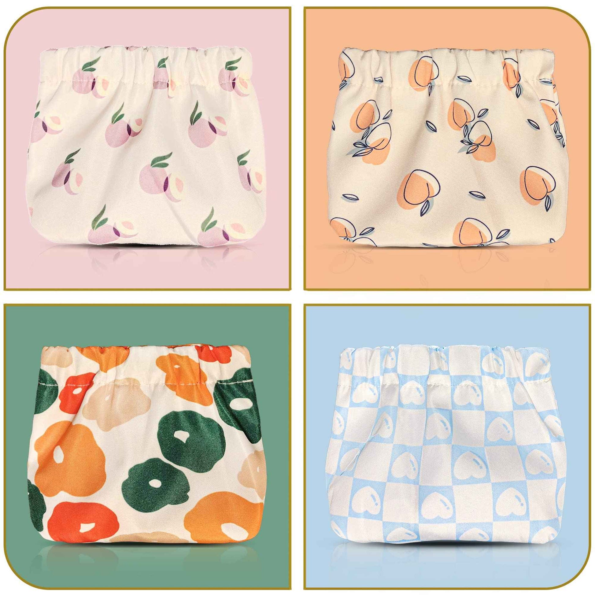 Vcekract Mini Makeup Bag for Purse - 4 PCS Cosmetic Bags for Women, Waterproof Travel Bag, Lipstick Organizer