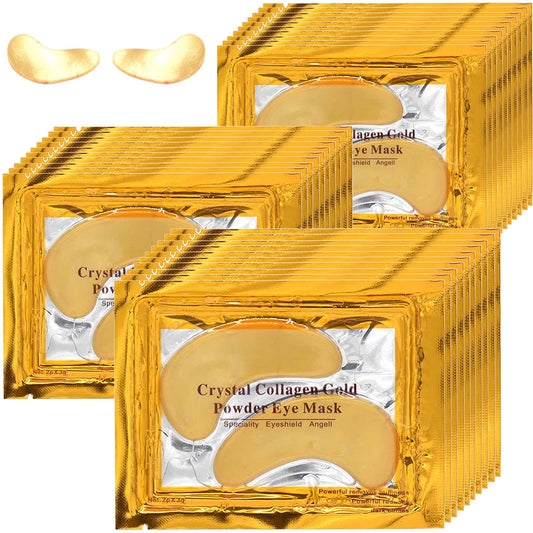 DuoZeng 30 Pairs Under Eye Patches for Puffy Eyes,24K Gold Eye Masks Collagen Under Eye Mask Patches for Dark Circles Puffiness,Moisturizing Under Eye Gel Pads Eye Bags Treatment for Women